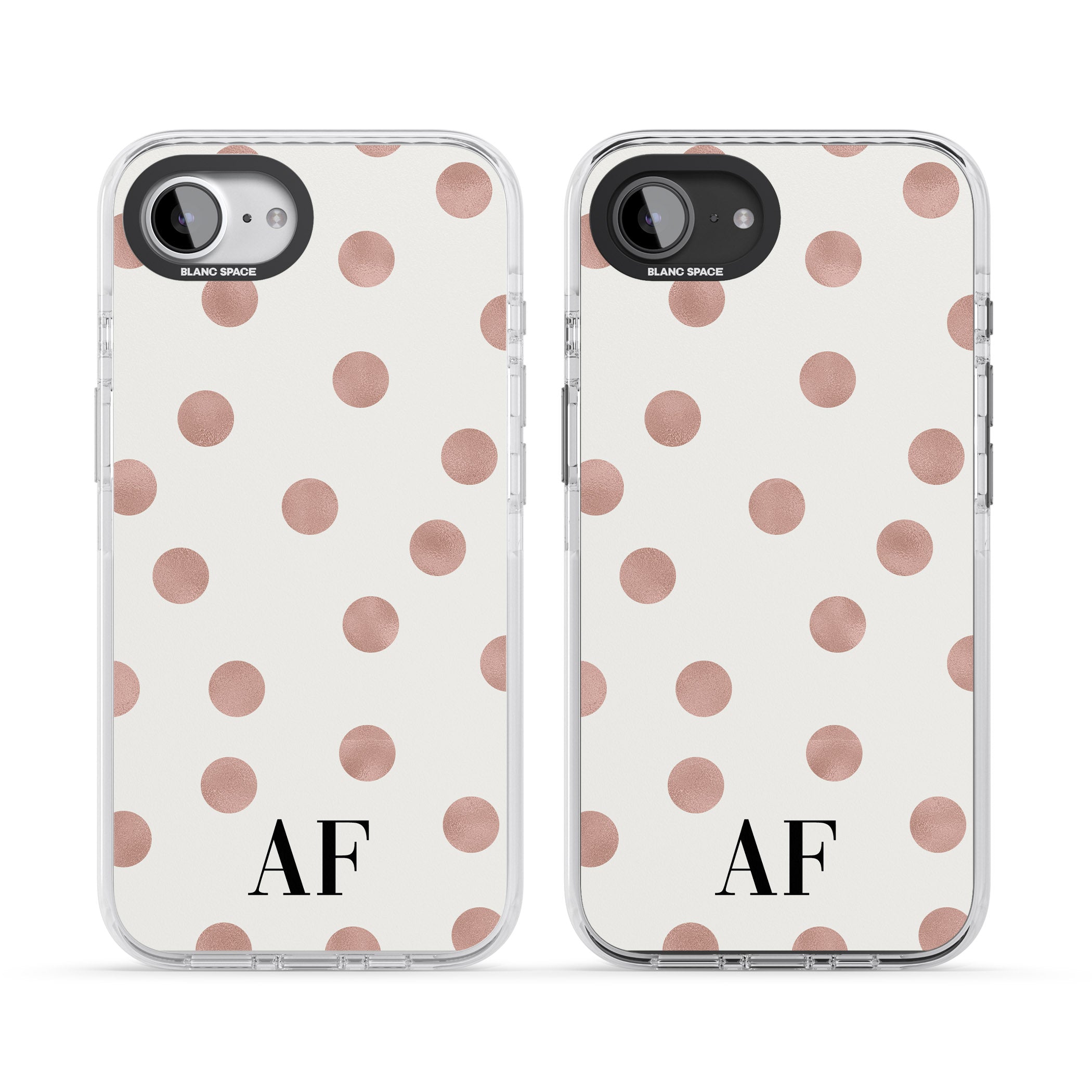 Personalised Rose Gold Dots & Initials