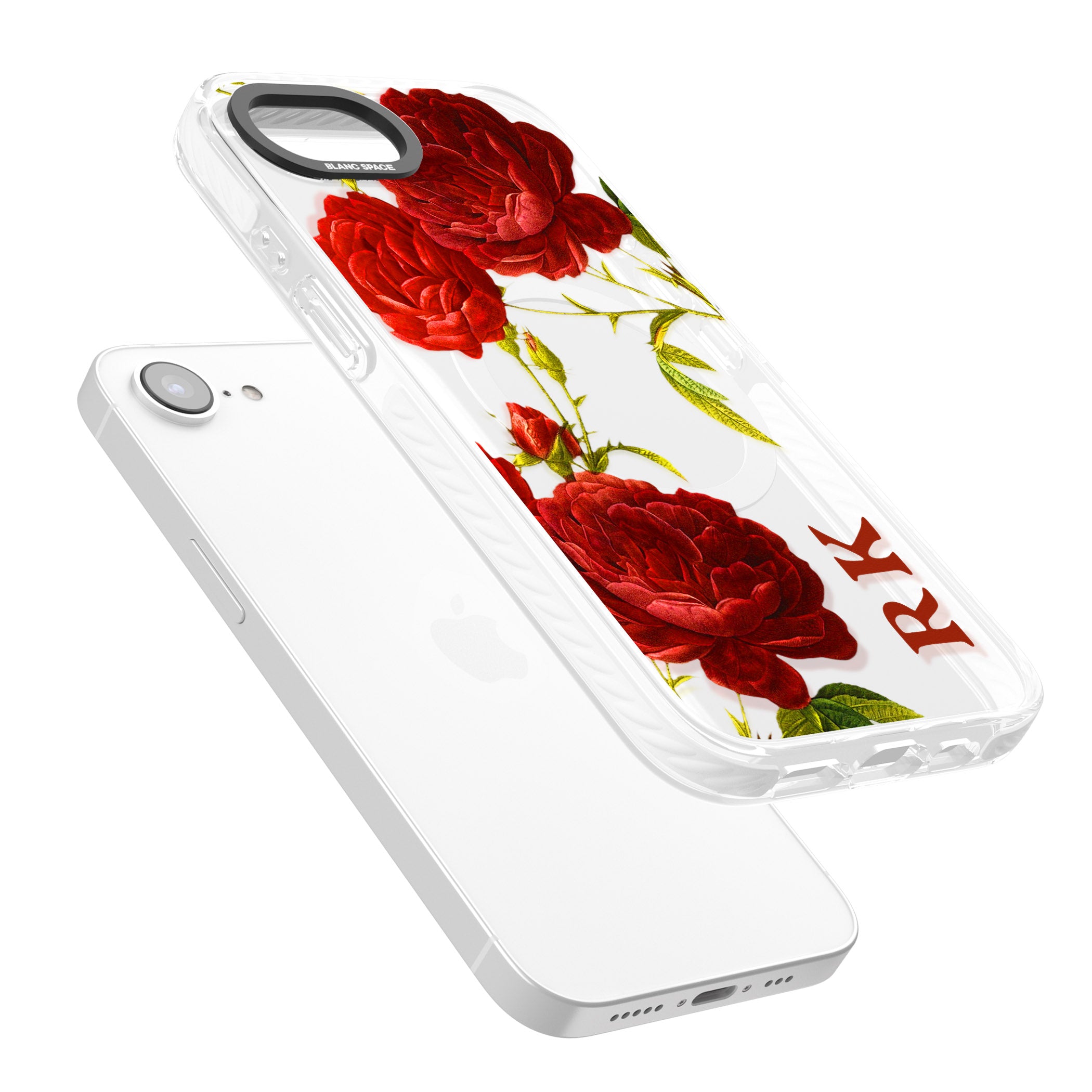 Personalised Vintage Floral Red Roses