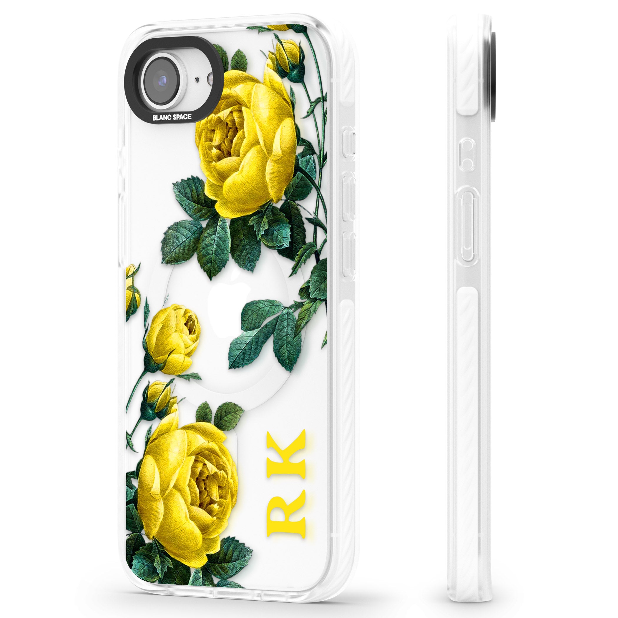 Personalised Vintage Floral Yellow Roses