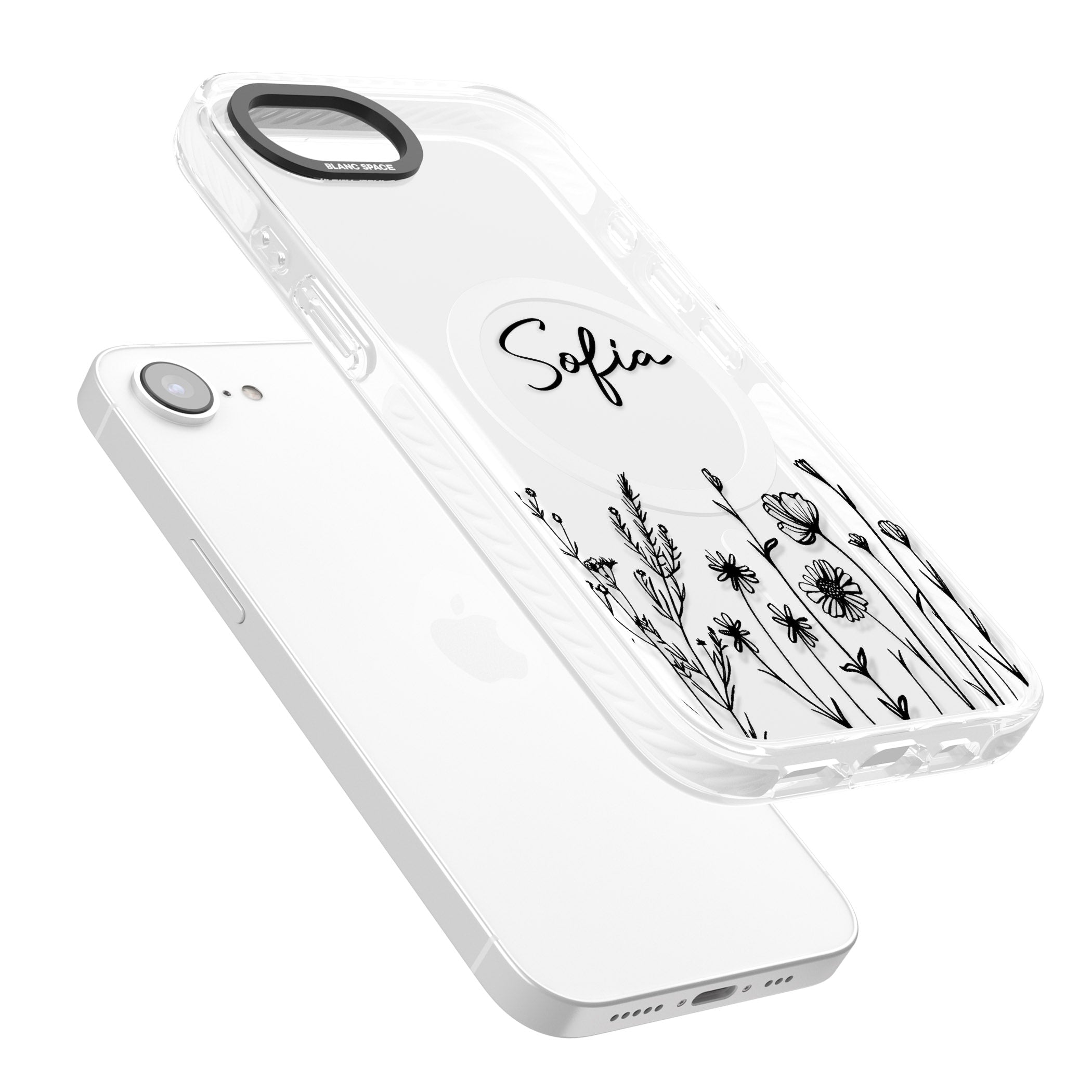 Personalised Black Wildflowers