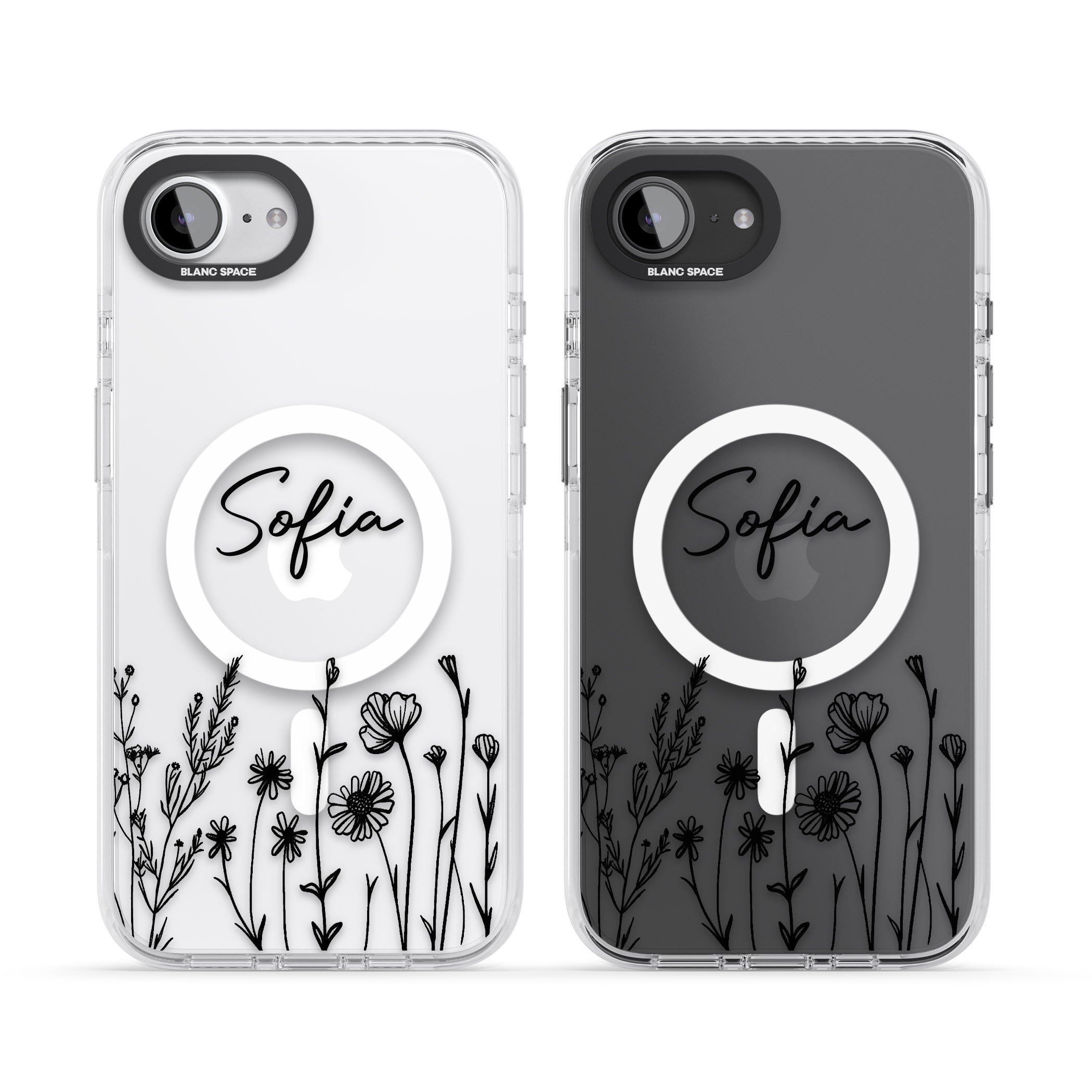 Personalised Black Wildflowers