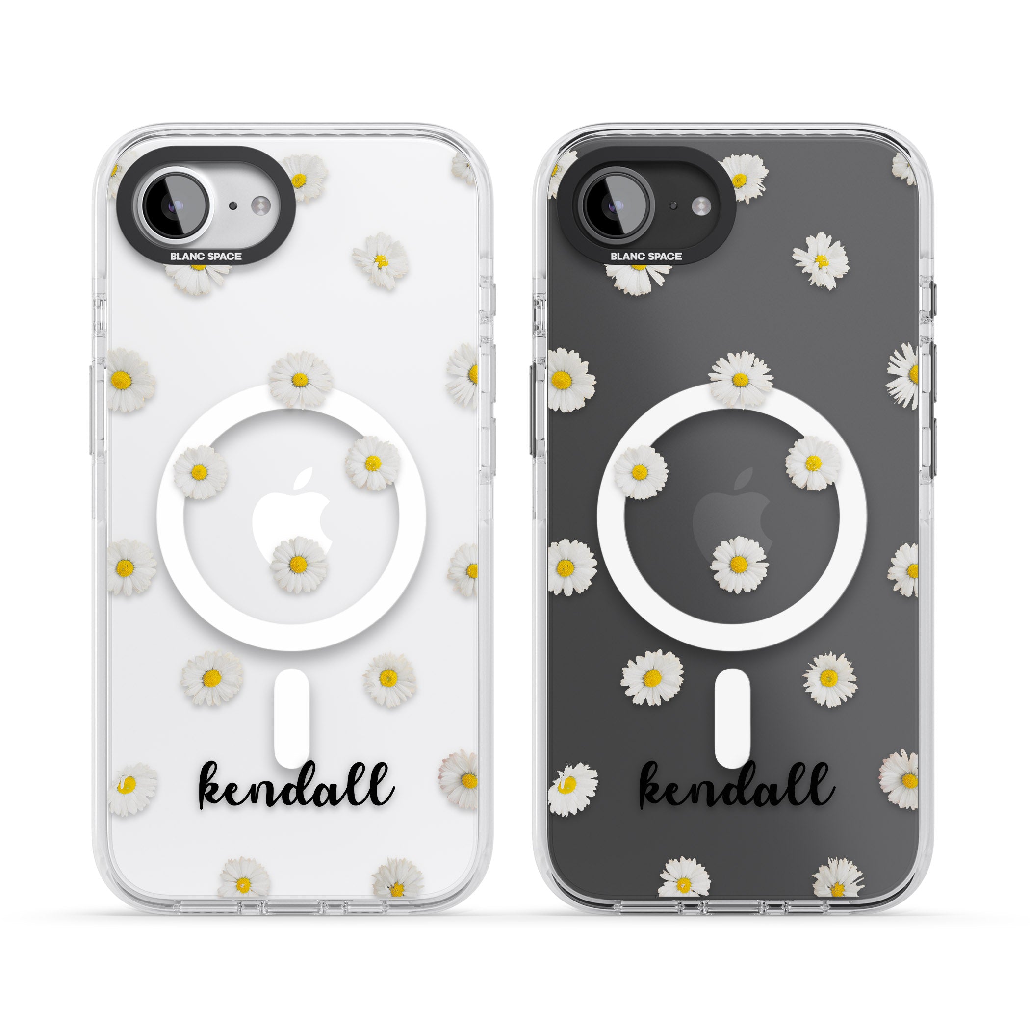 Personalised White Daisies & Cursive