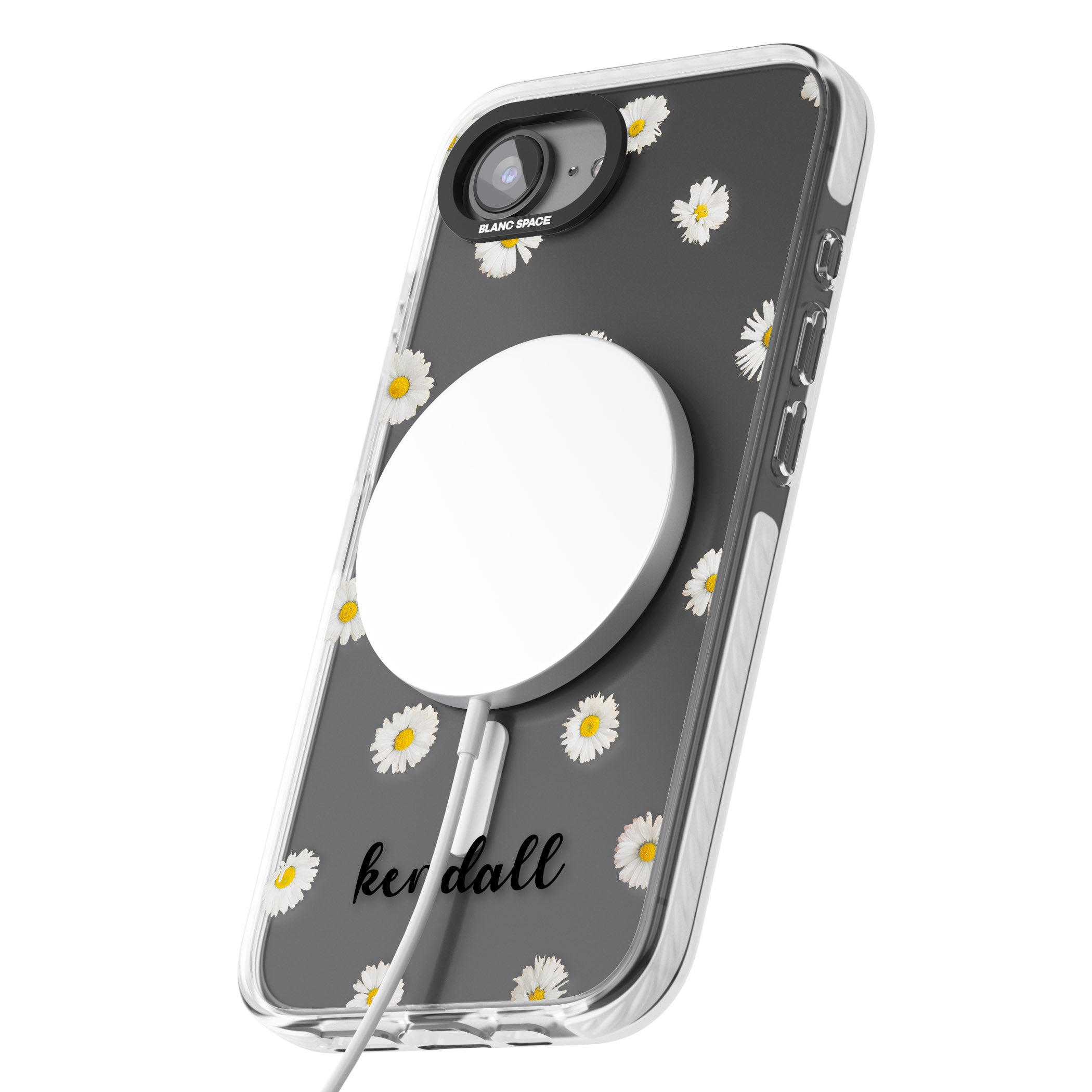 Personalised White Daisies & Cursive