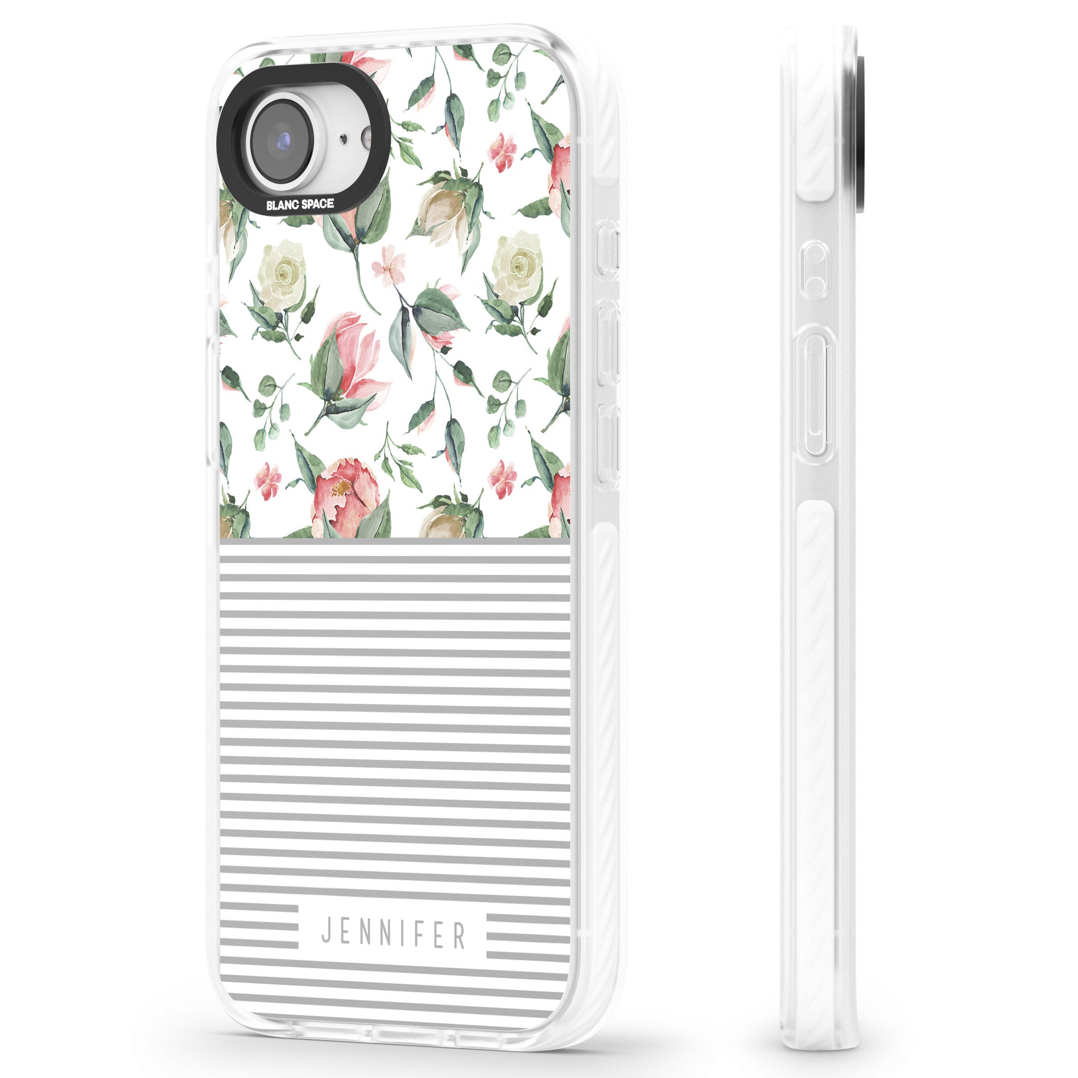 Personalised Light Floral Pattern & Stripes