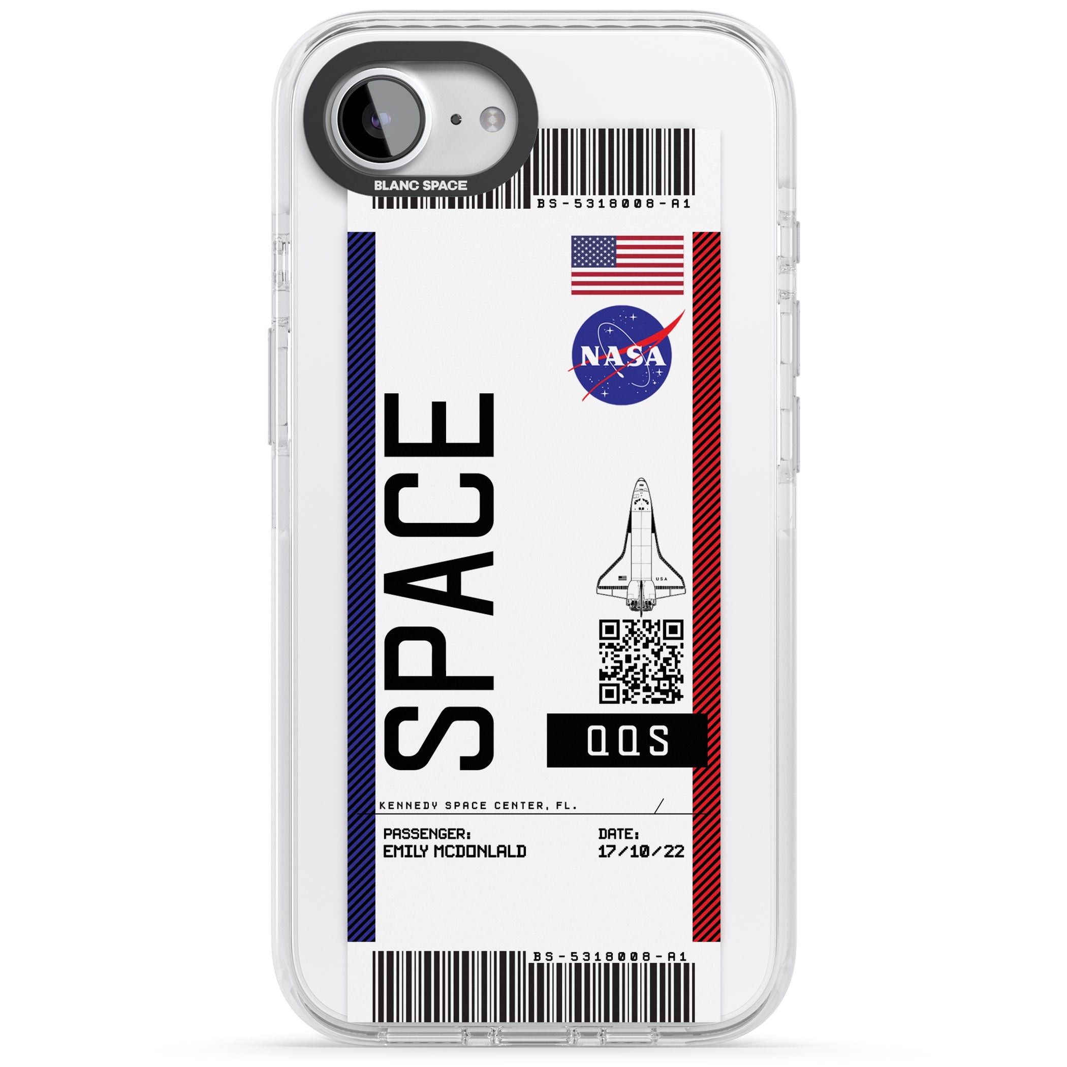 Personalised Nasa Boarding Pass (Light)