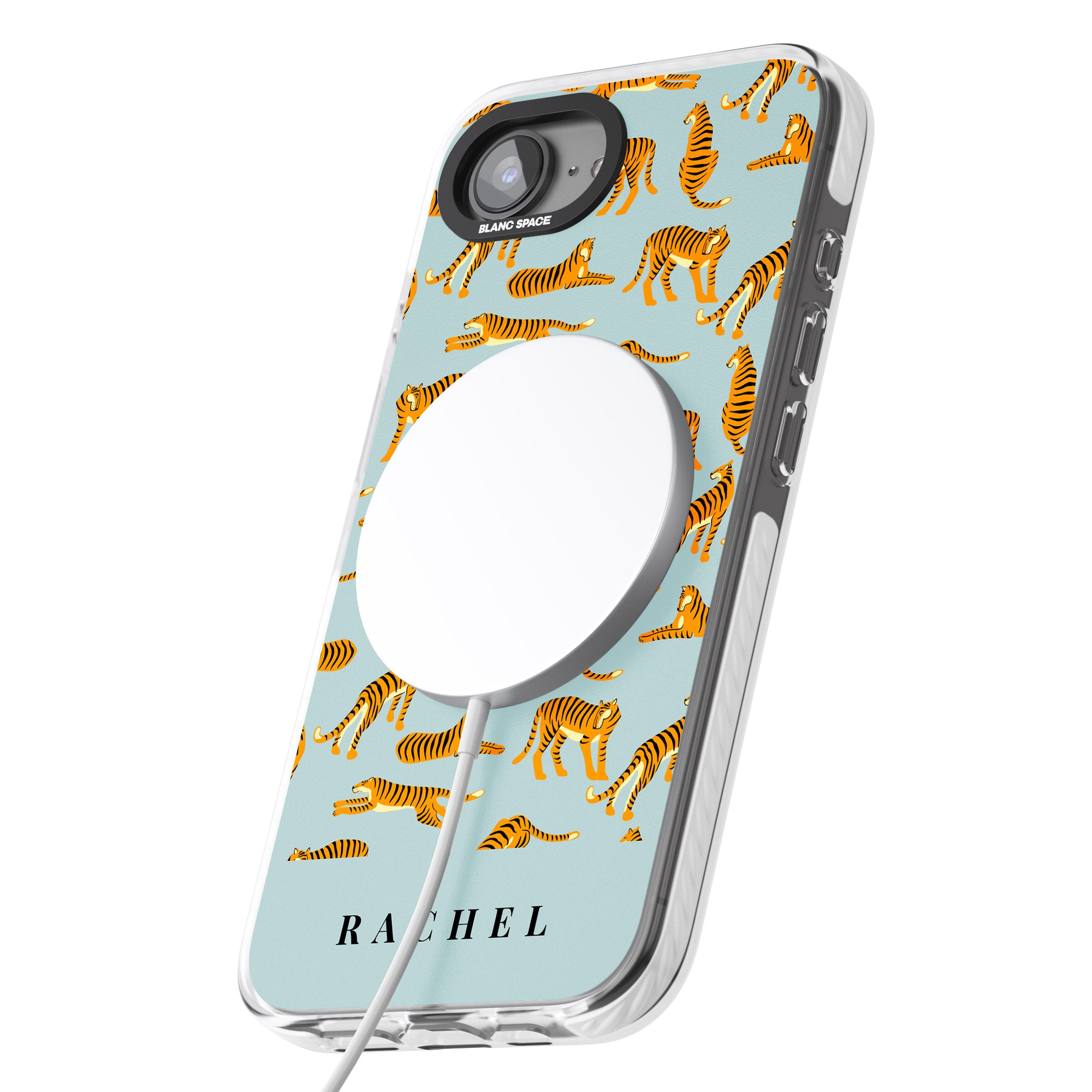 Personalised Turquoise Tiger Pattern