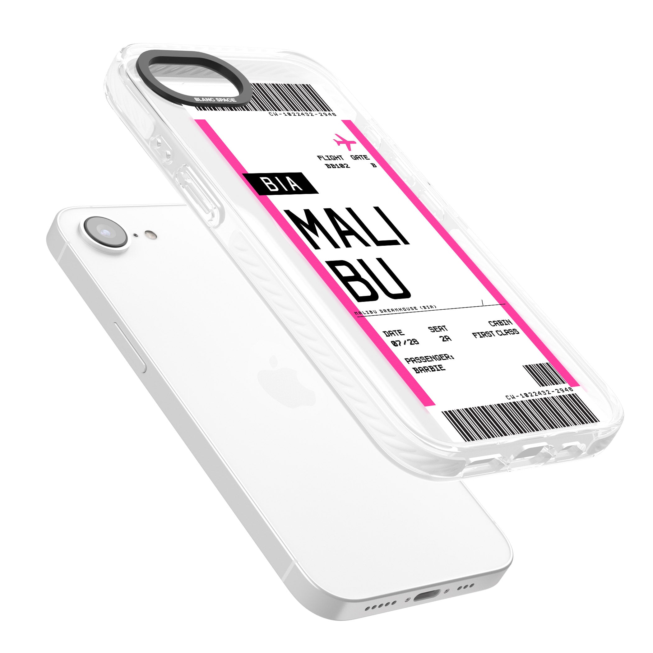 Personalised Pink Malibu Boarding Pass