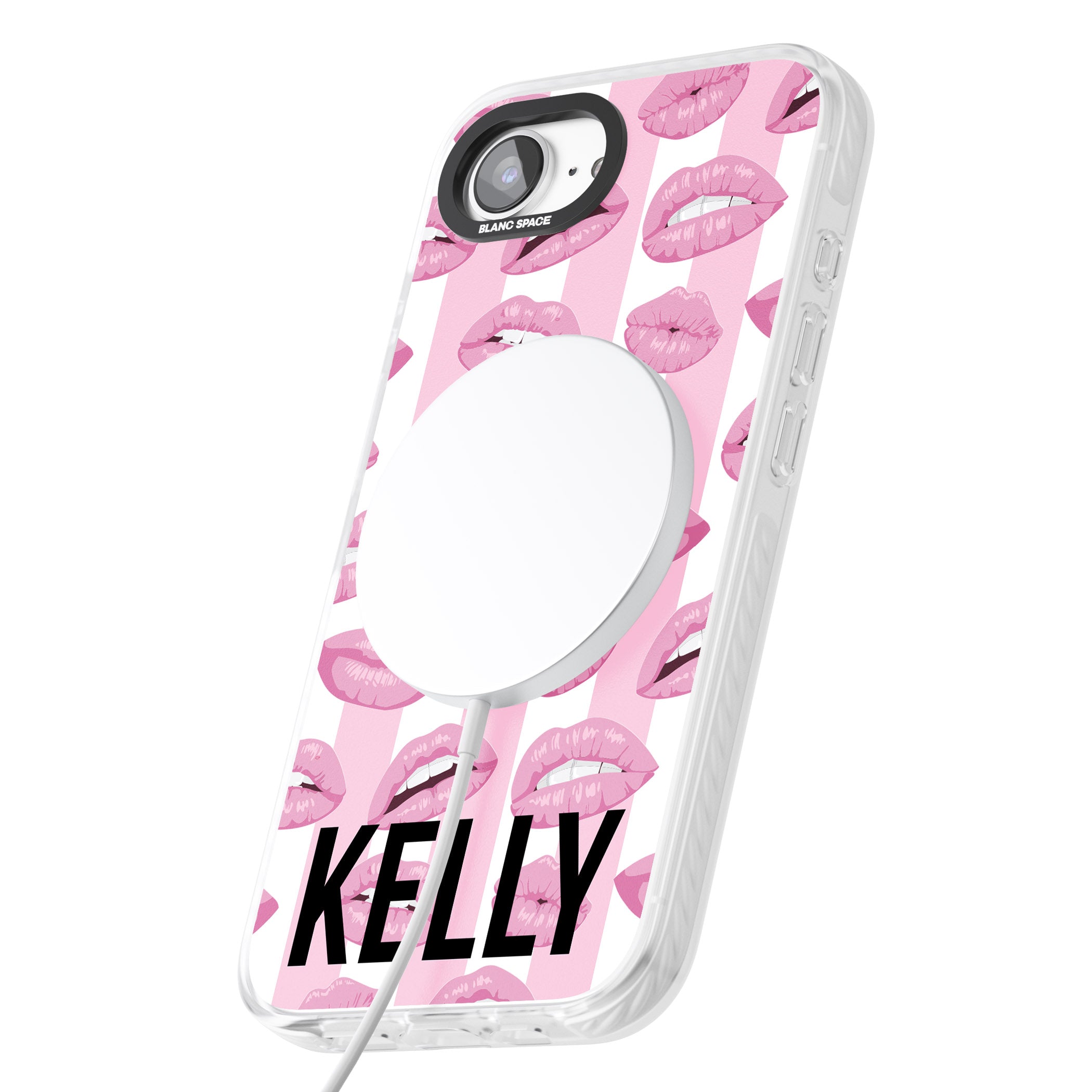 Personalised Pink Stripes & Lips