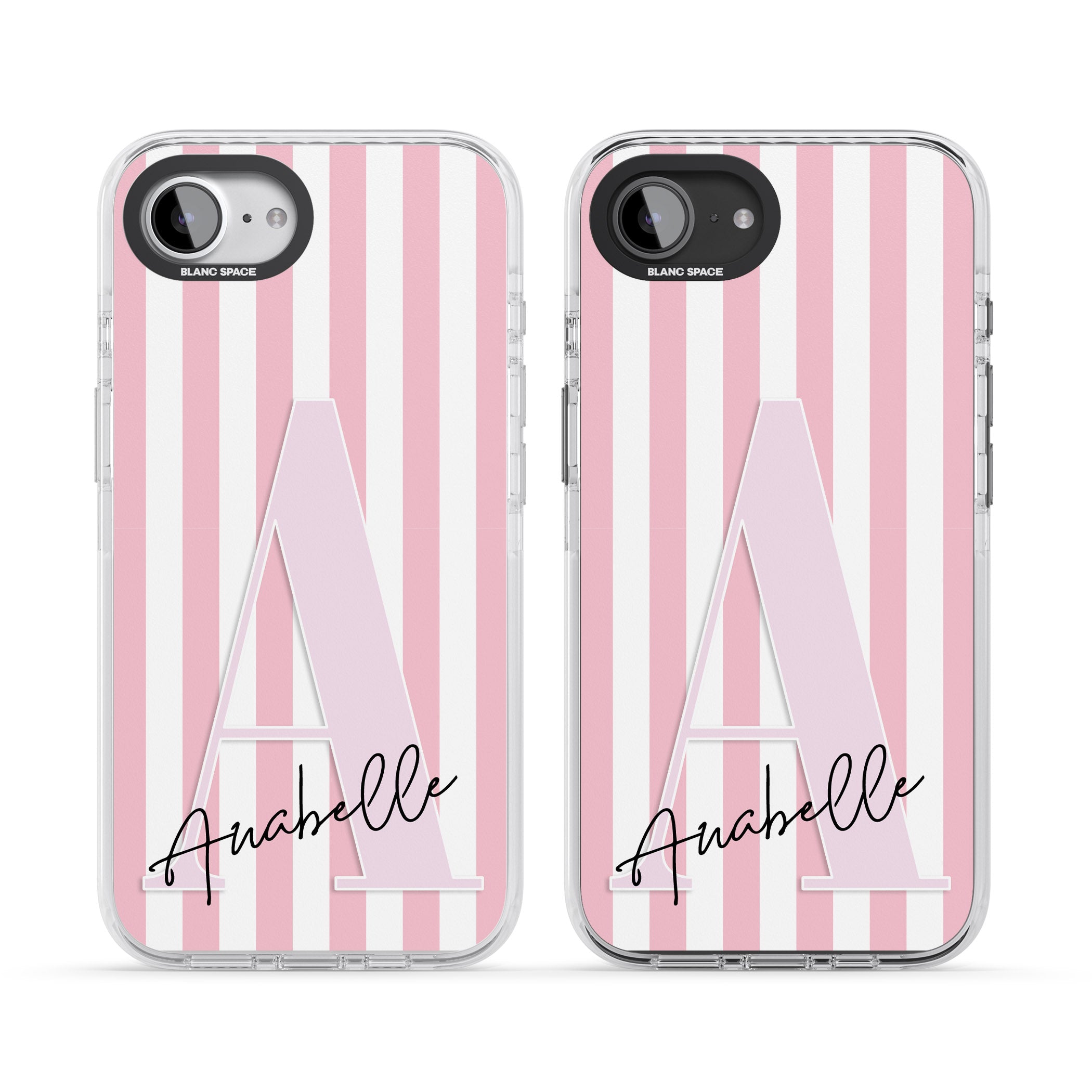 Personalised Pink Stripes & Monogram