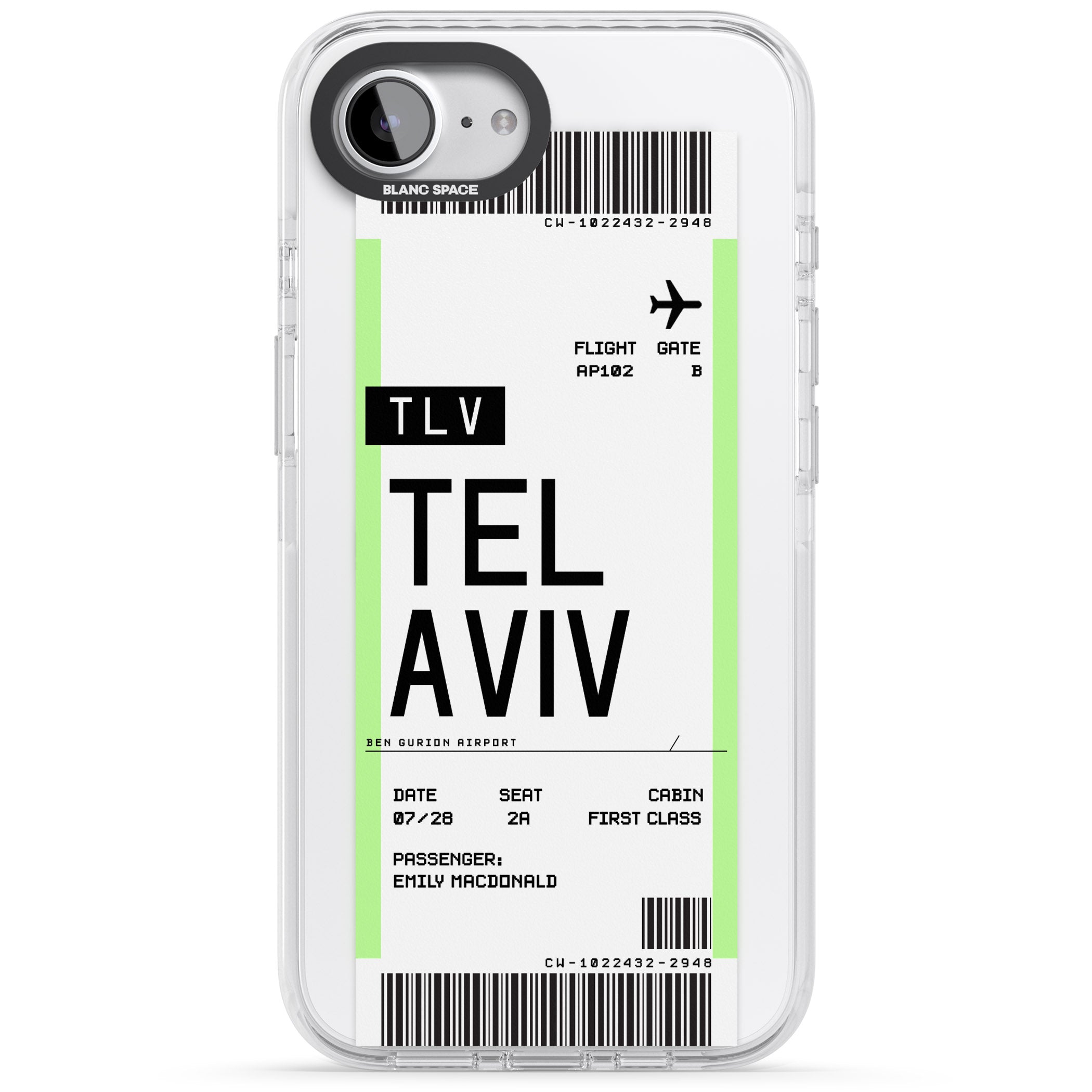 Personalised Tel Aviv Boarding Pass