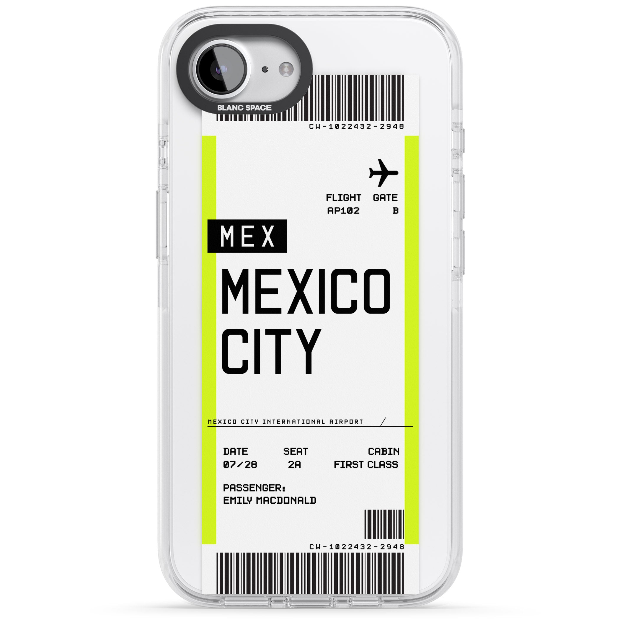 Personalised Mexico City Boarding Pass