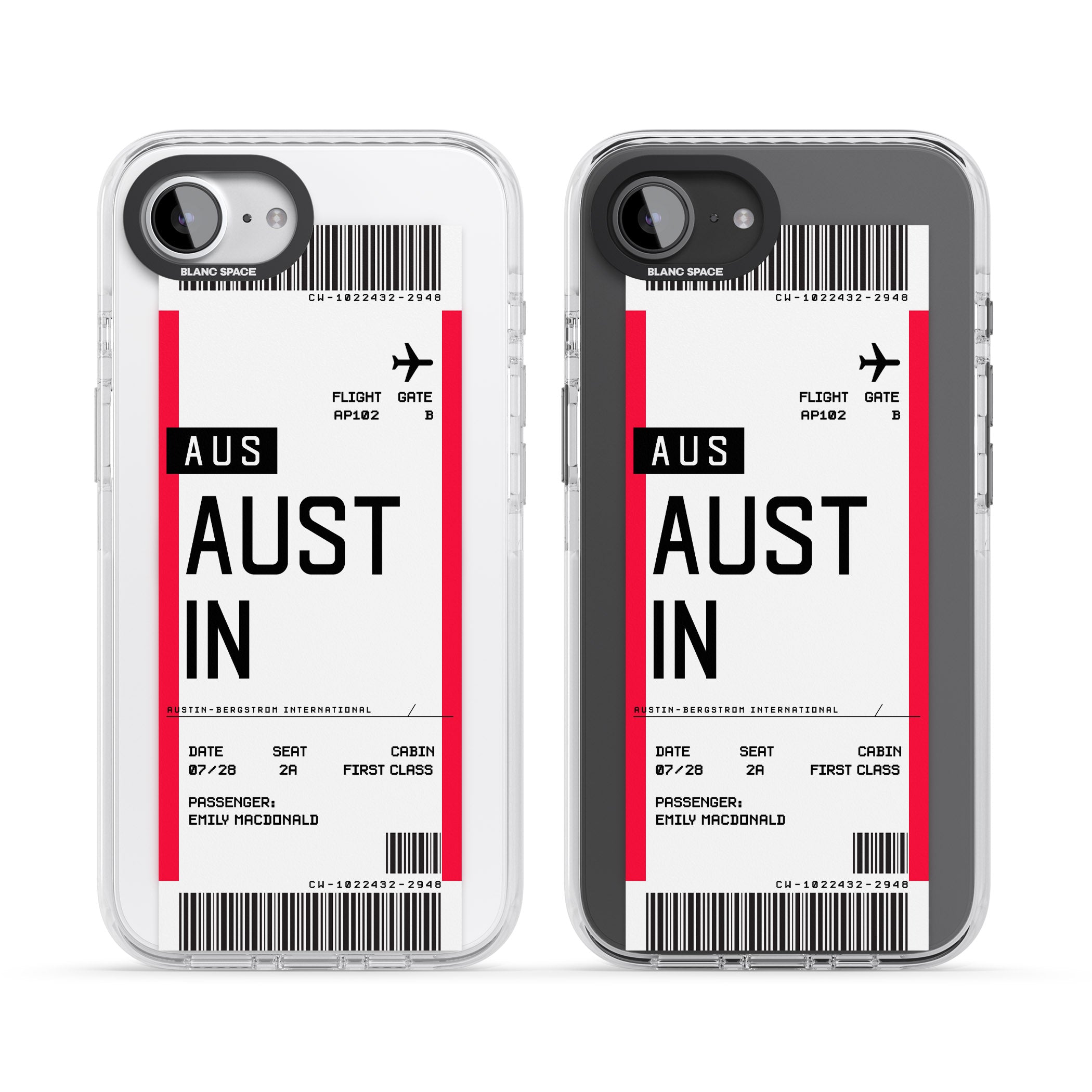Personalised Austin Boarding Pass