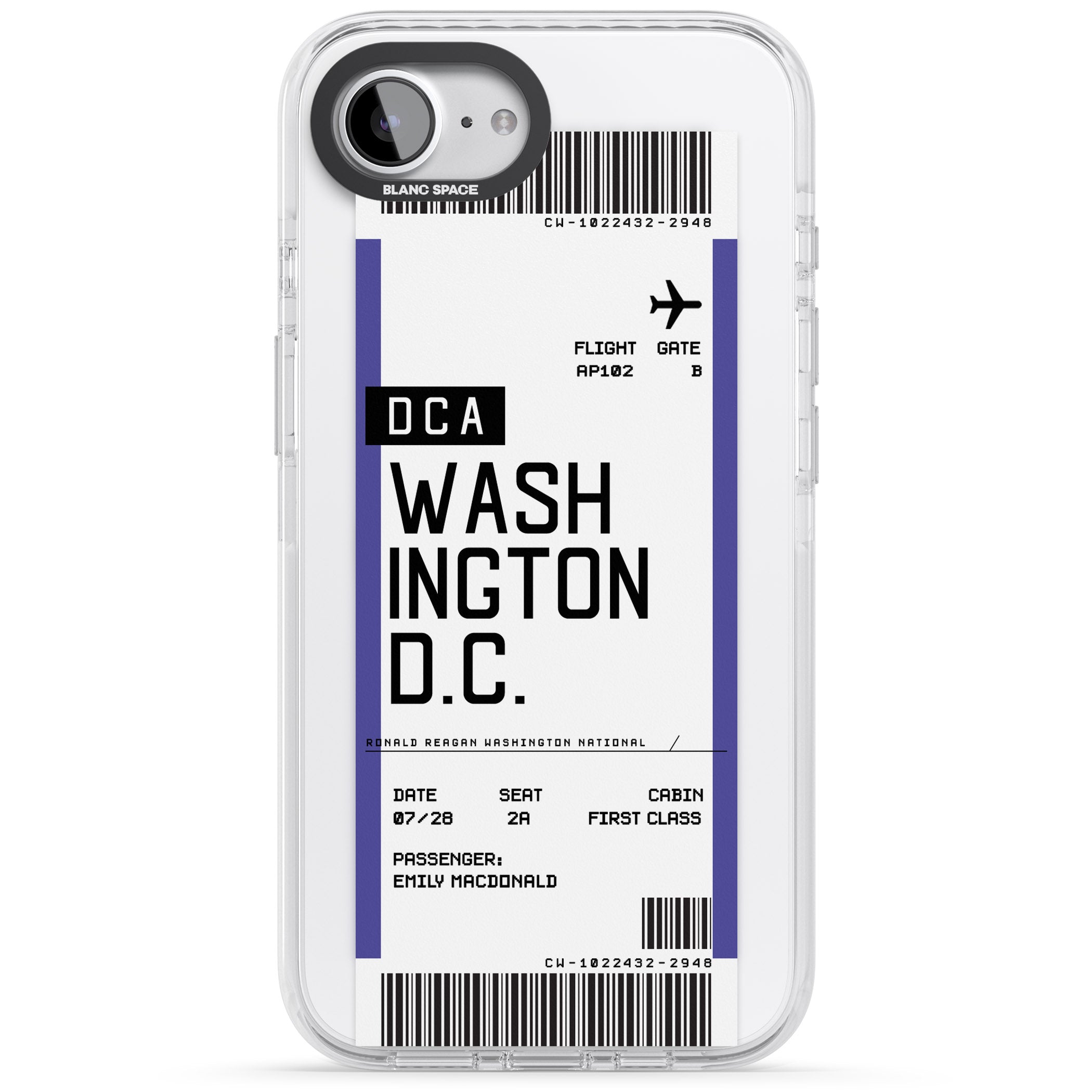 Personalised Washington D.C. Boarding Pass