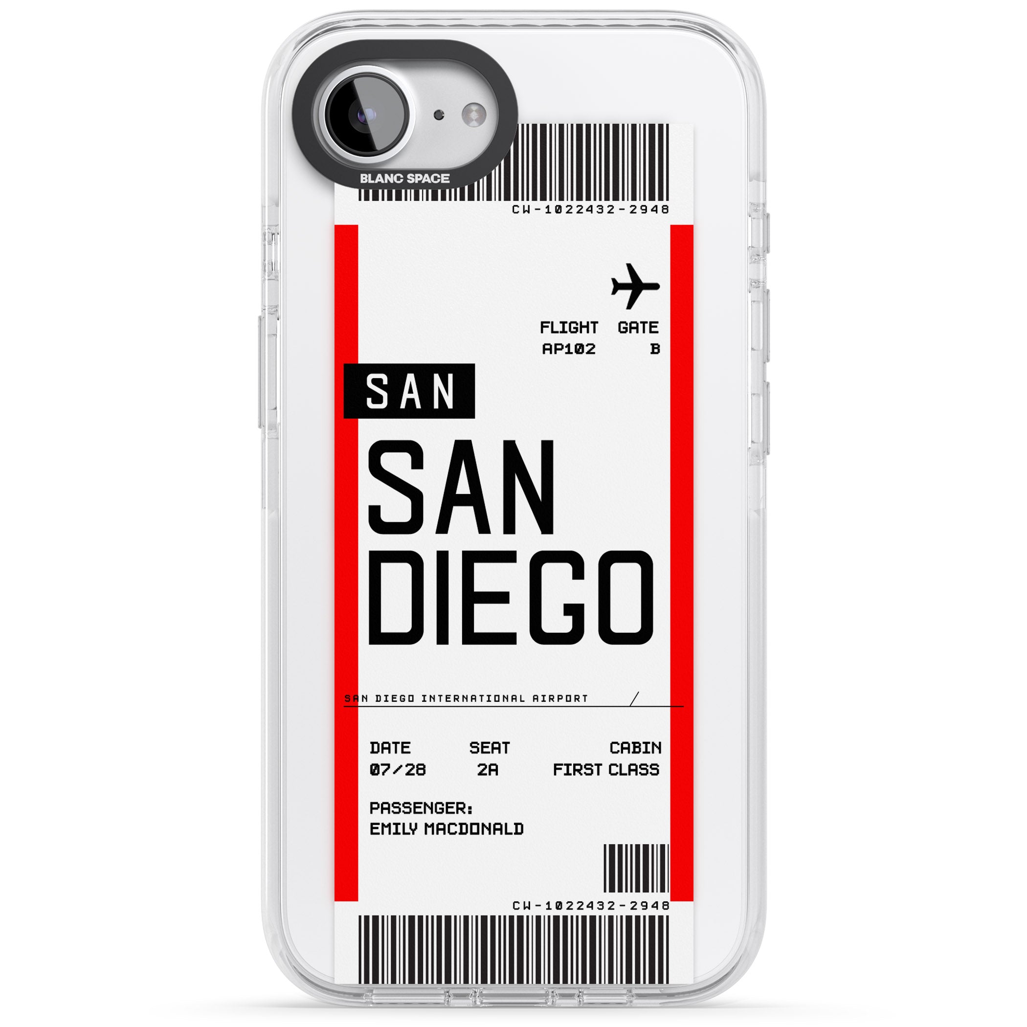 Personalised San Diego Boarding Pass