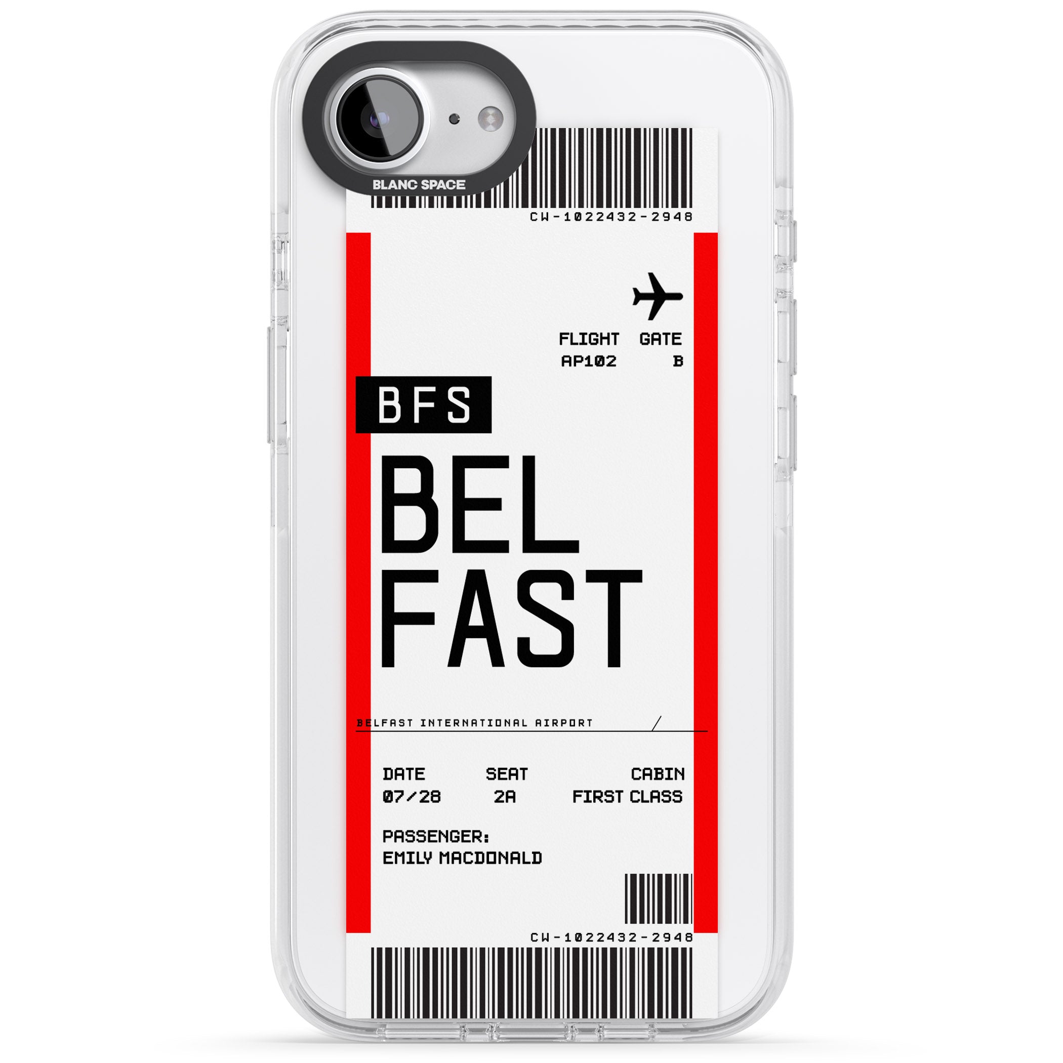Personalised Belfast Boarding Pass