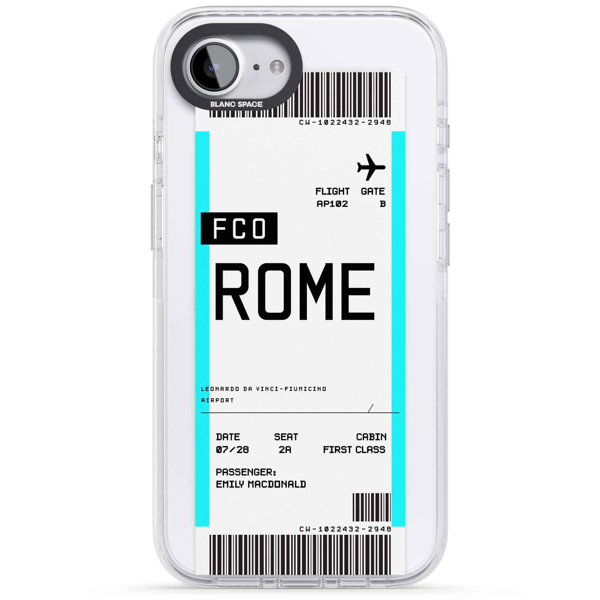Personalised Rome Boarding Pass