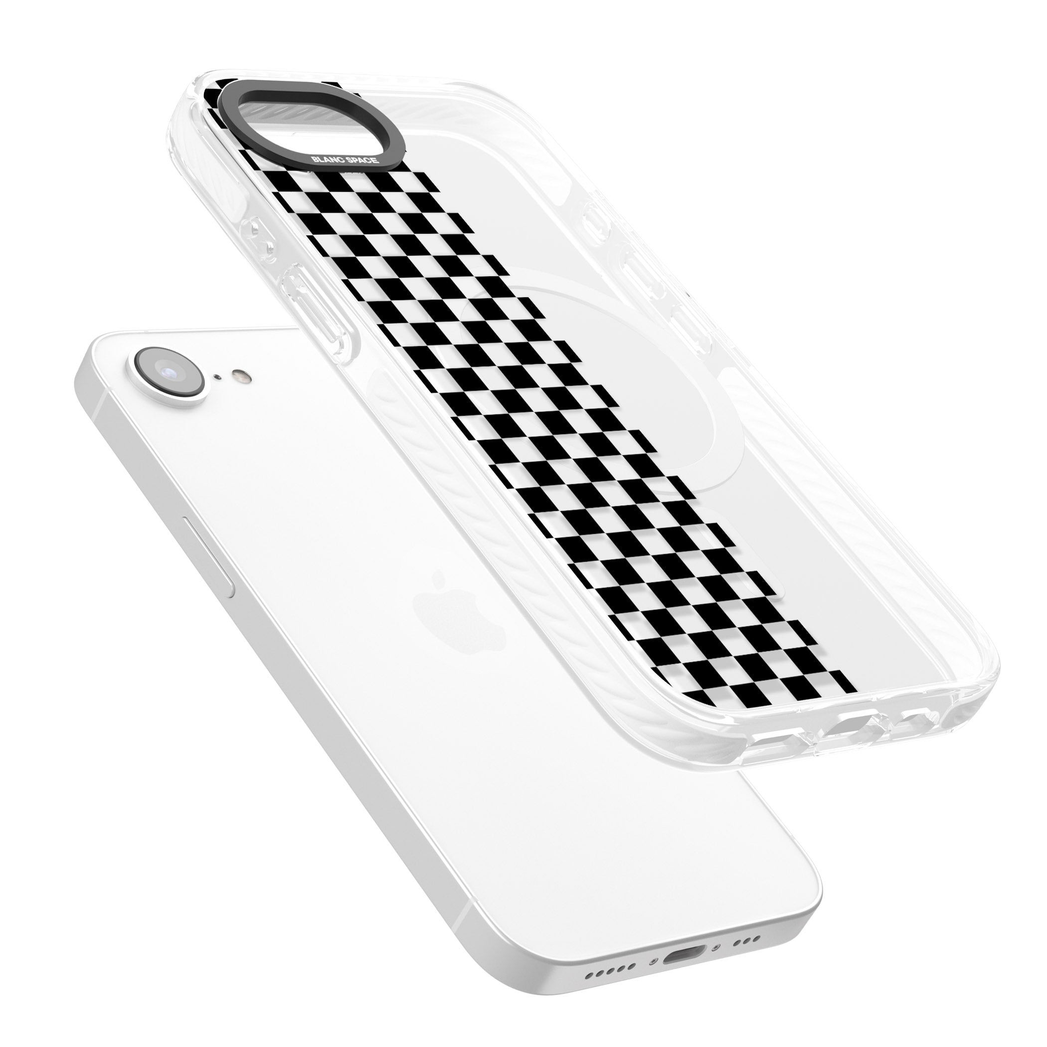 Checker: Half Black Check On Clear