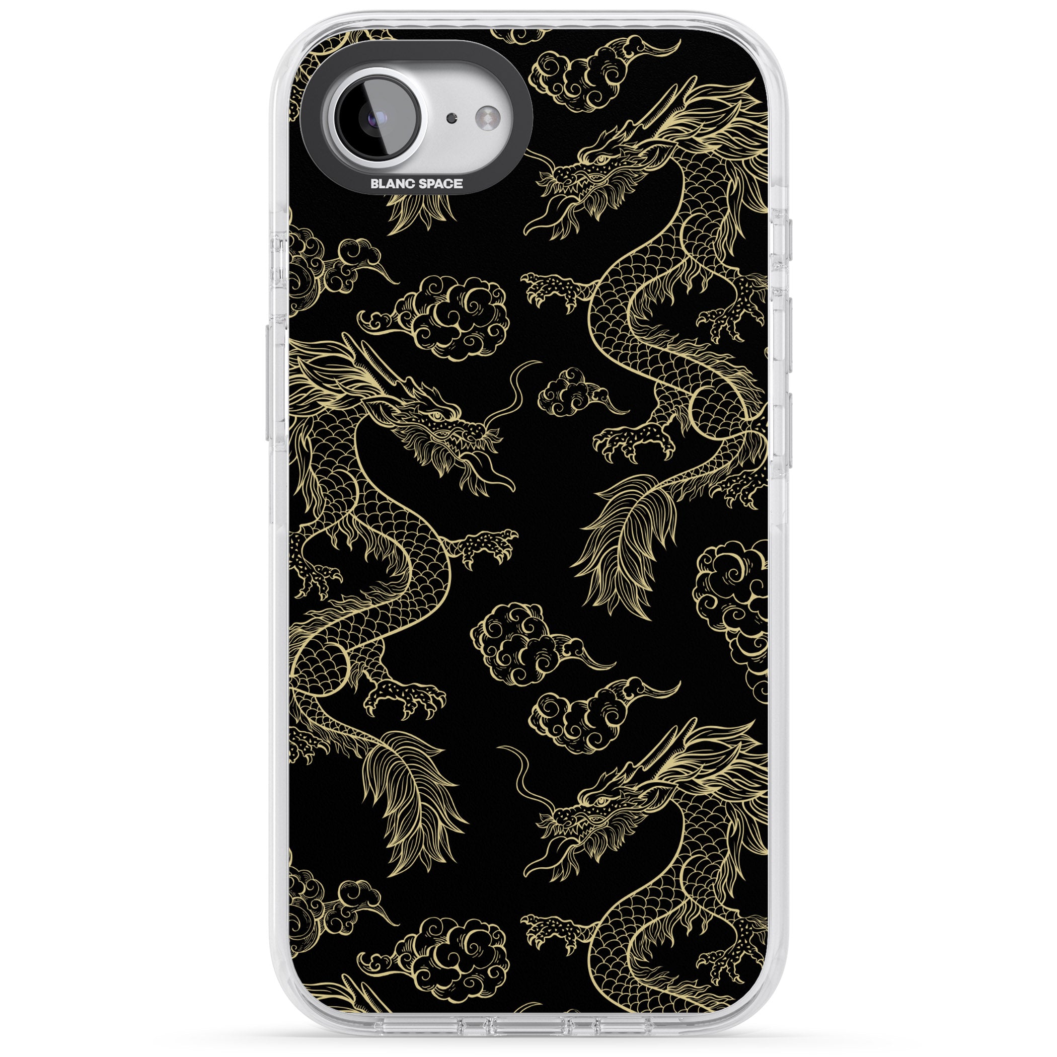 Black And Gold Dragon Pattern