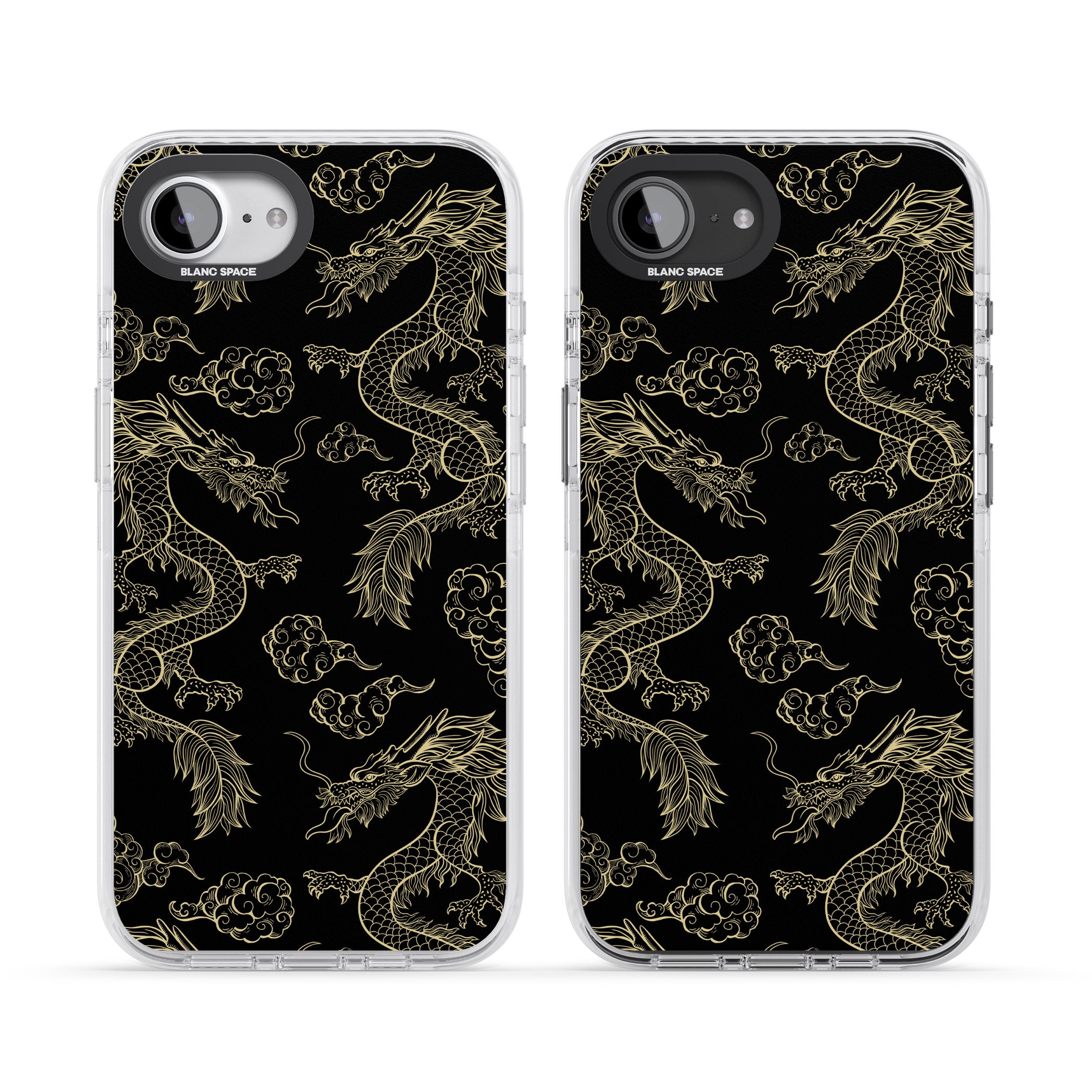 Black And Gold Dragon Pattern