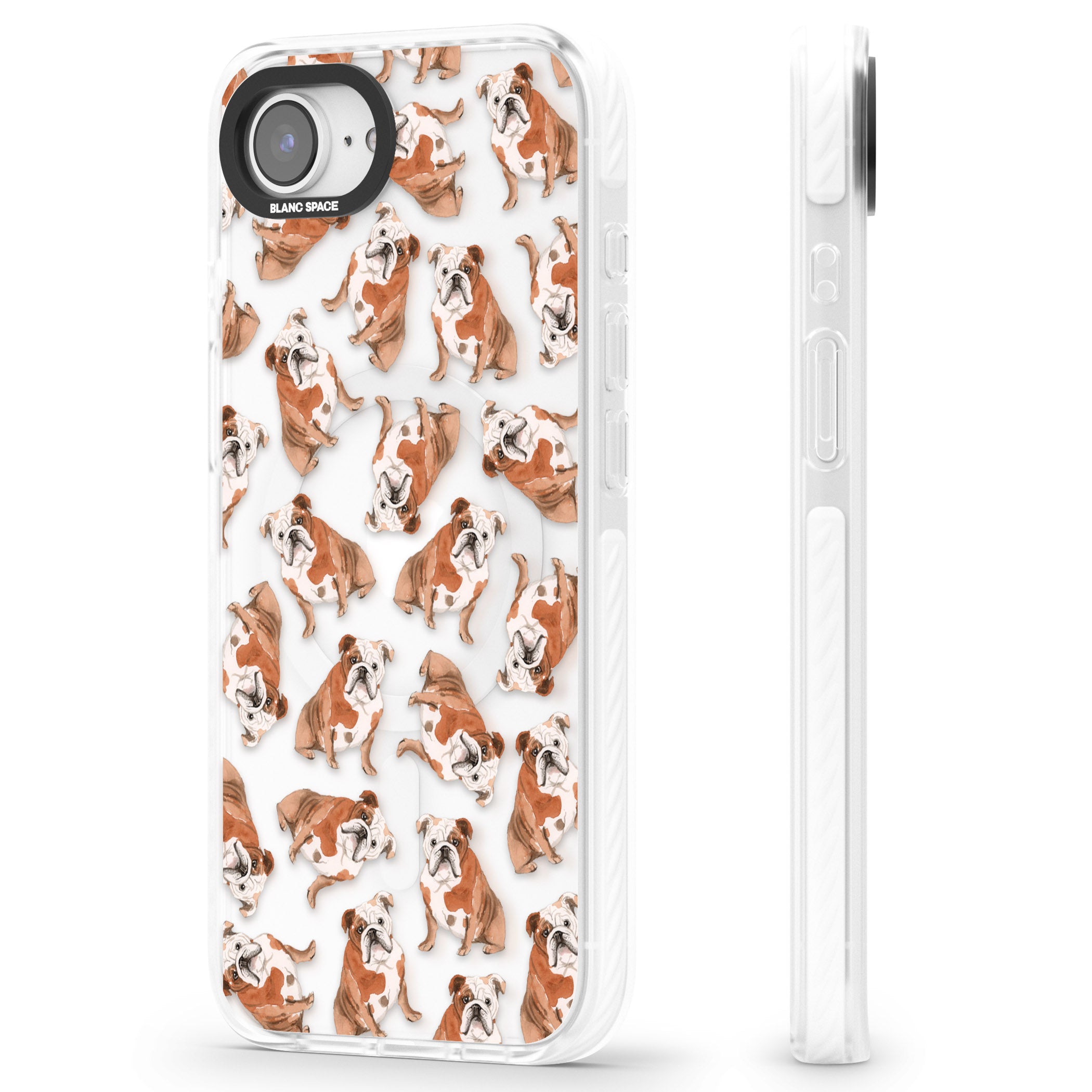 English Bulldog Watercolour Dog Pattern
