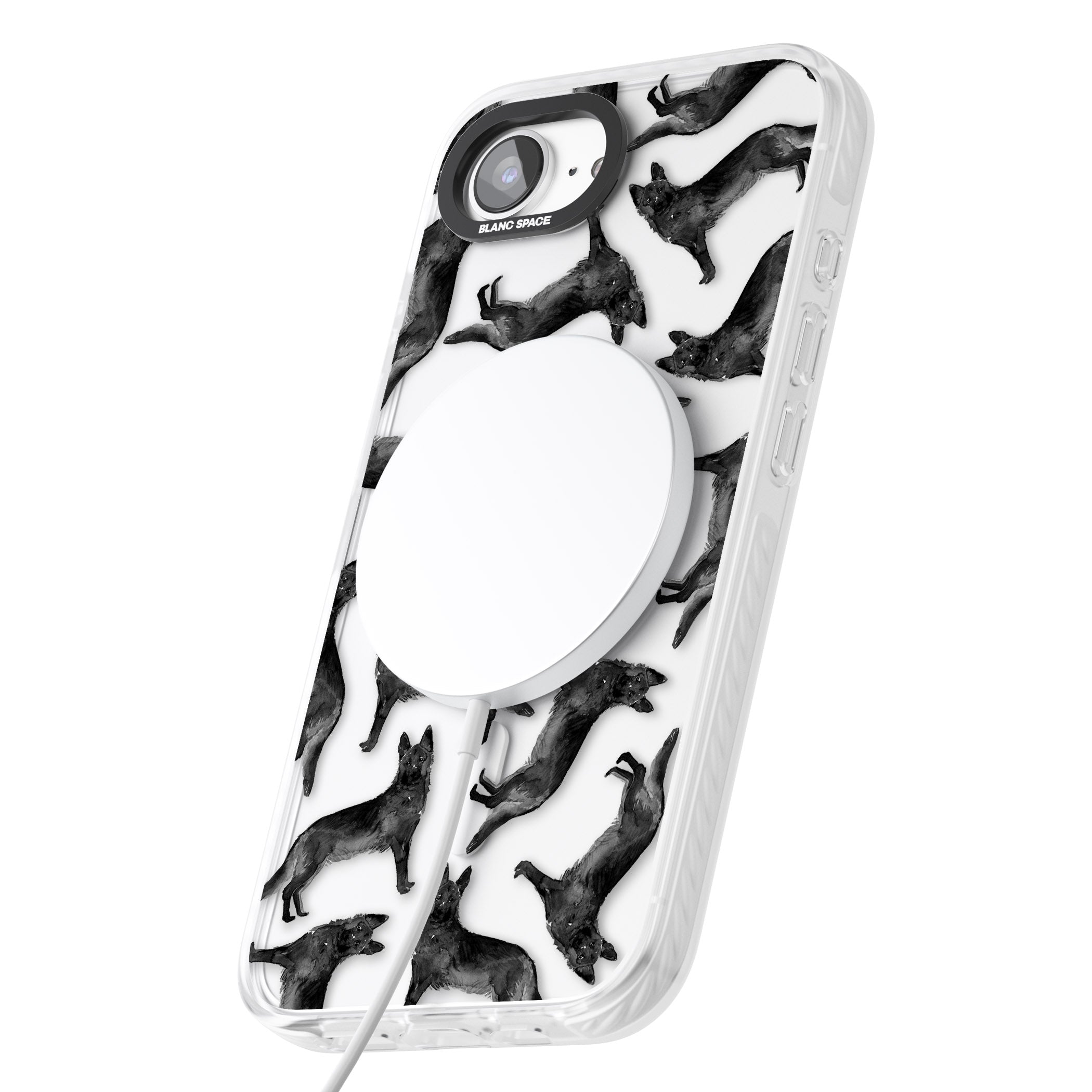 German Shepherd Pattern Black