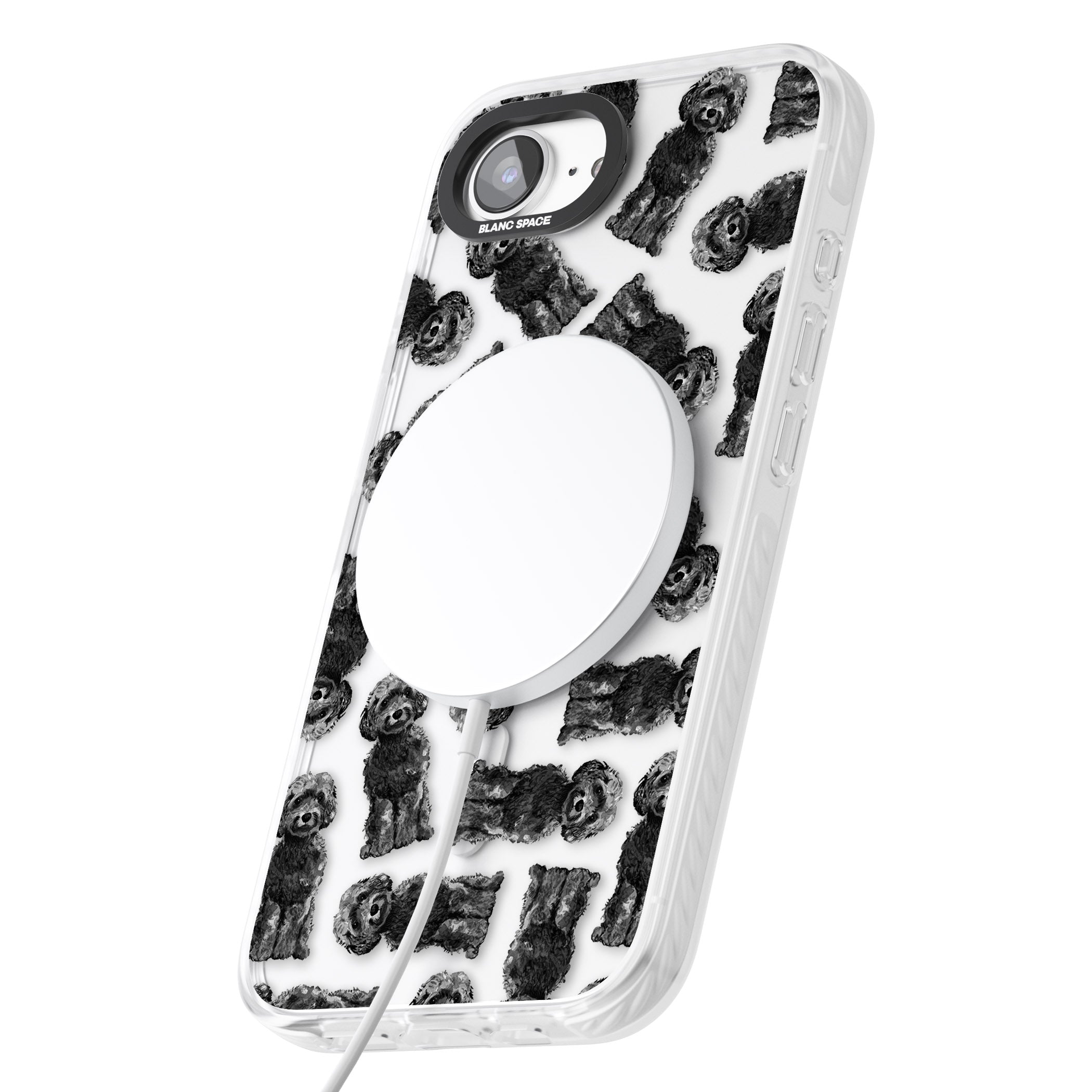 Black Cockapoo Watercolor