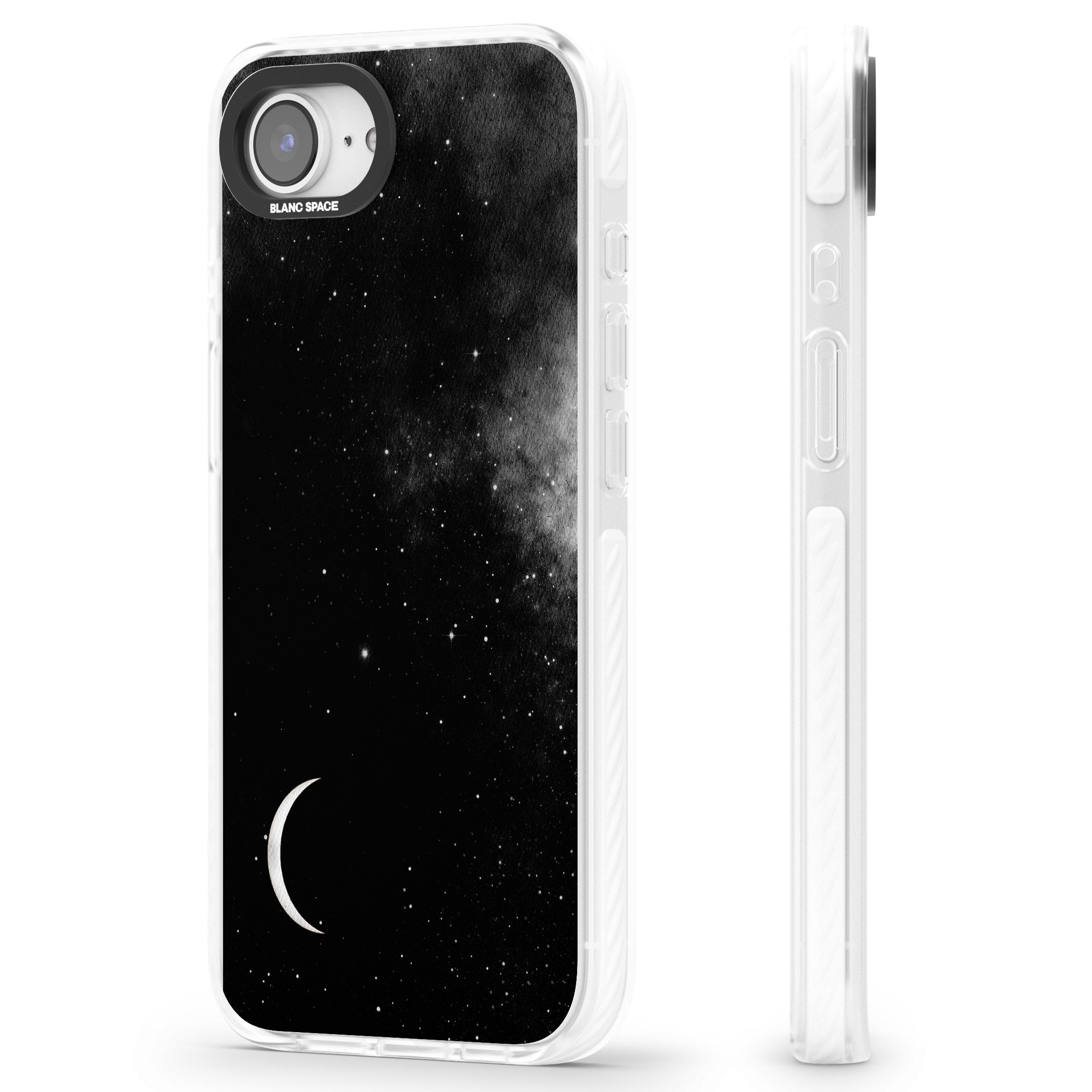 Night Sky Galaxies: Crescent Moon