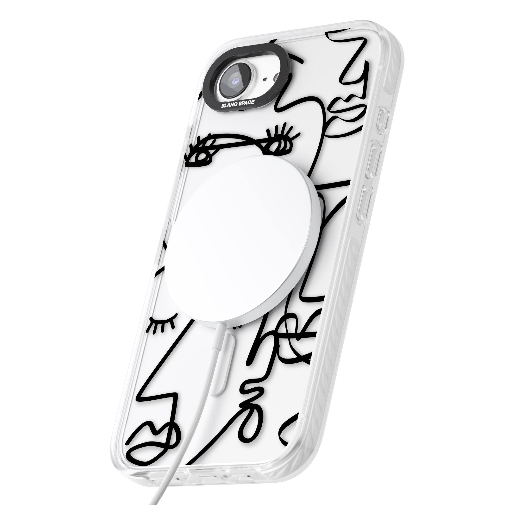 Abstract Line Art Black Clear