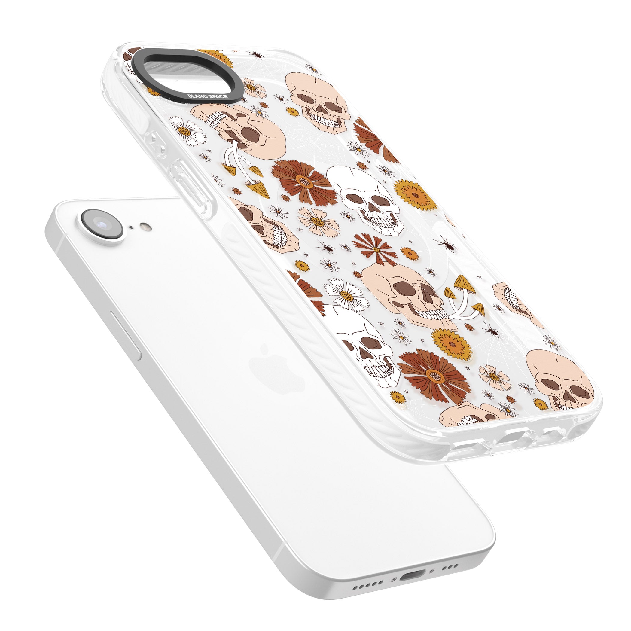 Halloween Skulls And Flowers