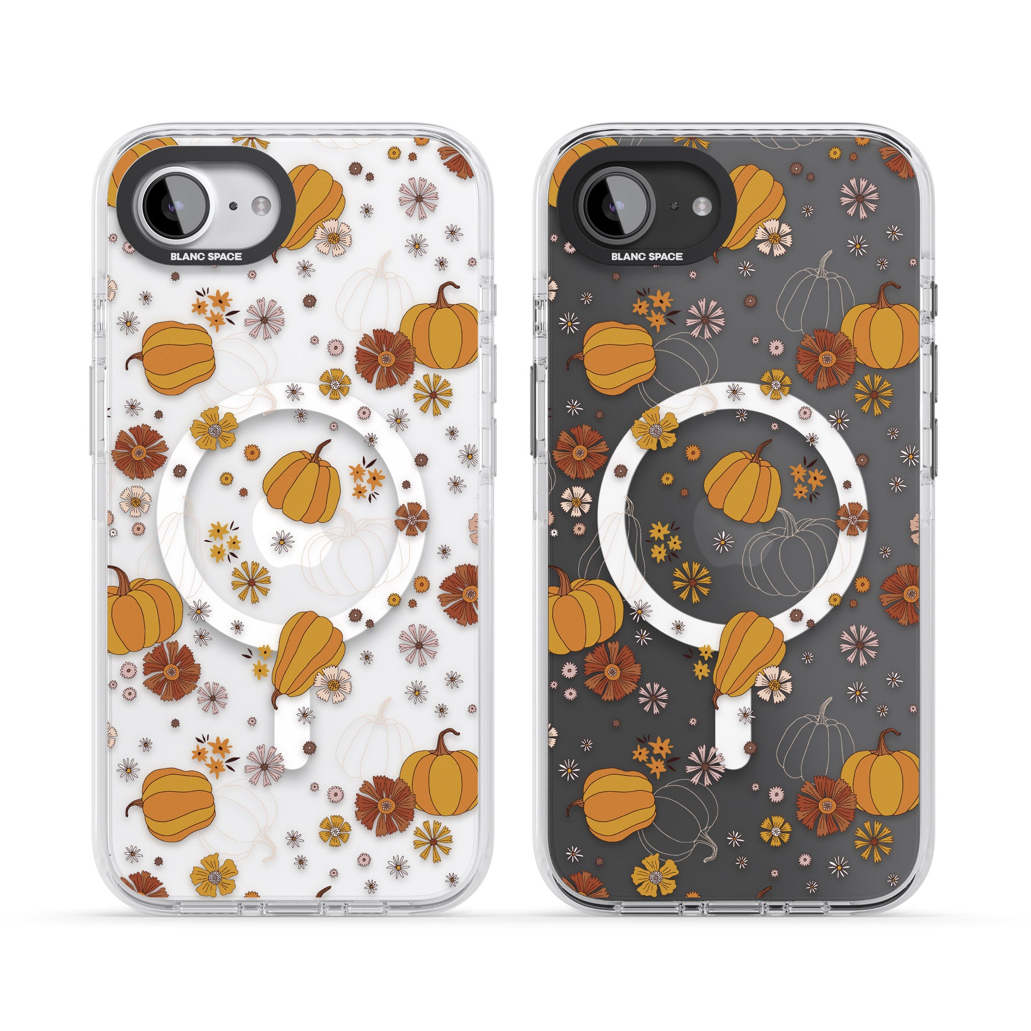 Halloween Pumpkins And Flowers