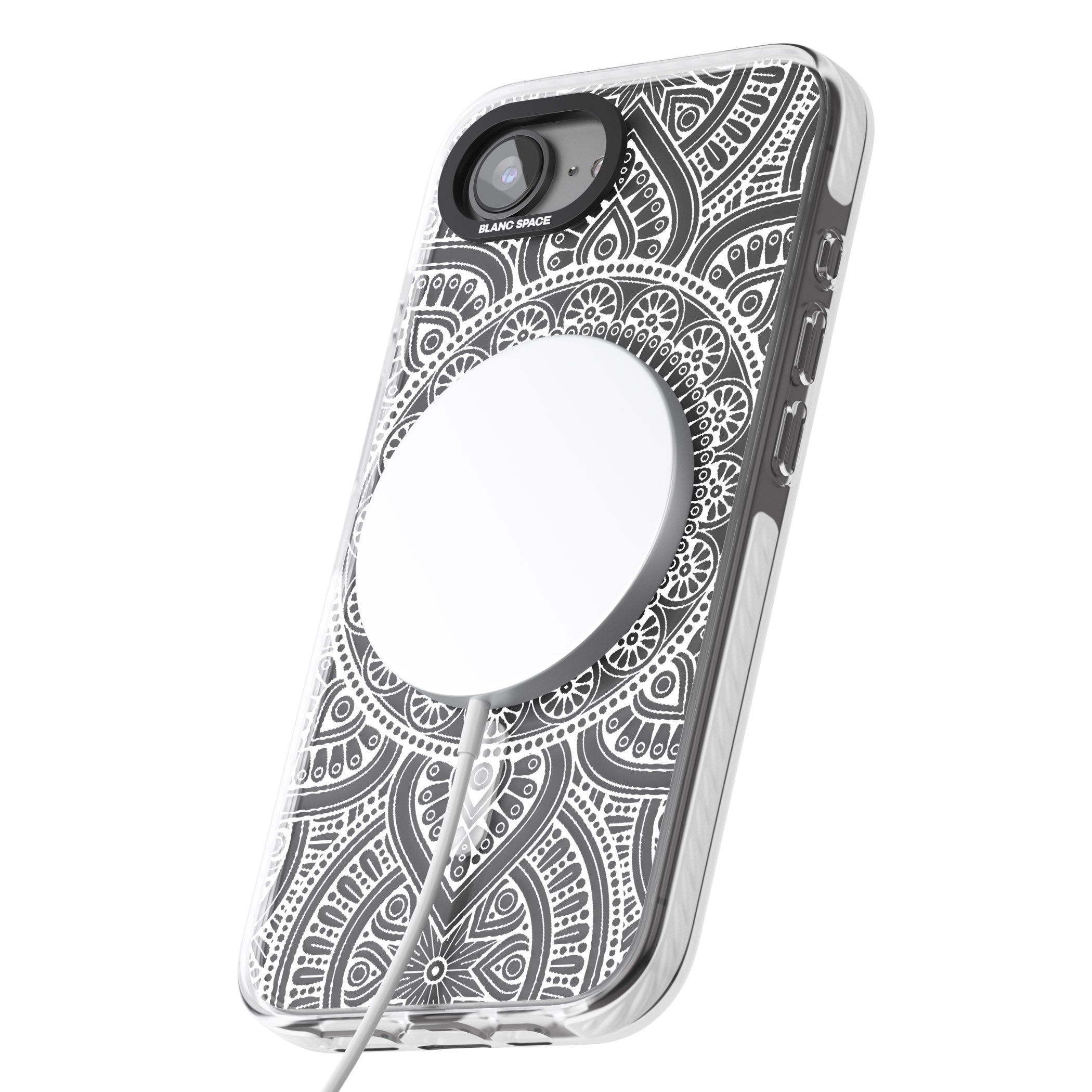 White Henna Flower Wheel