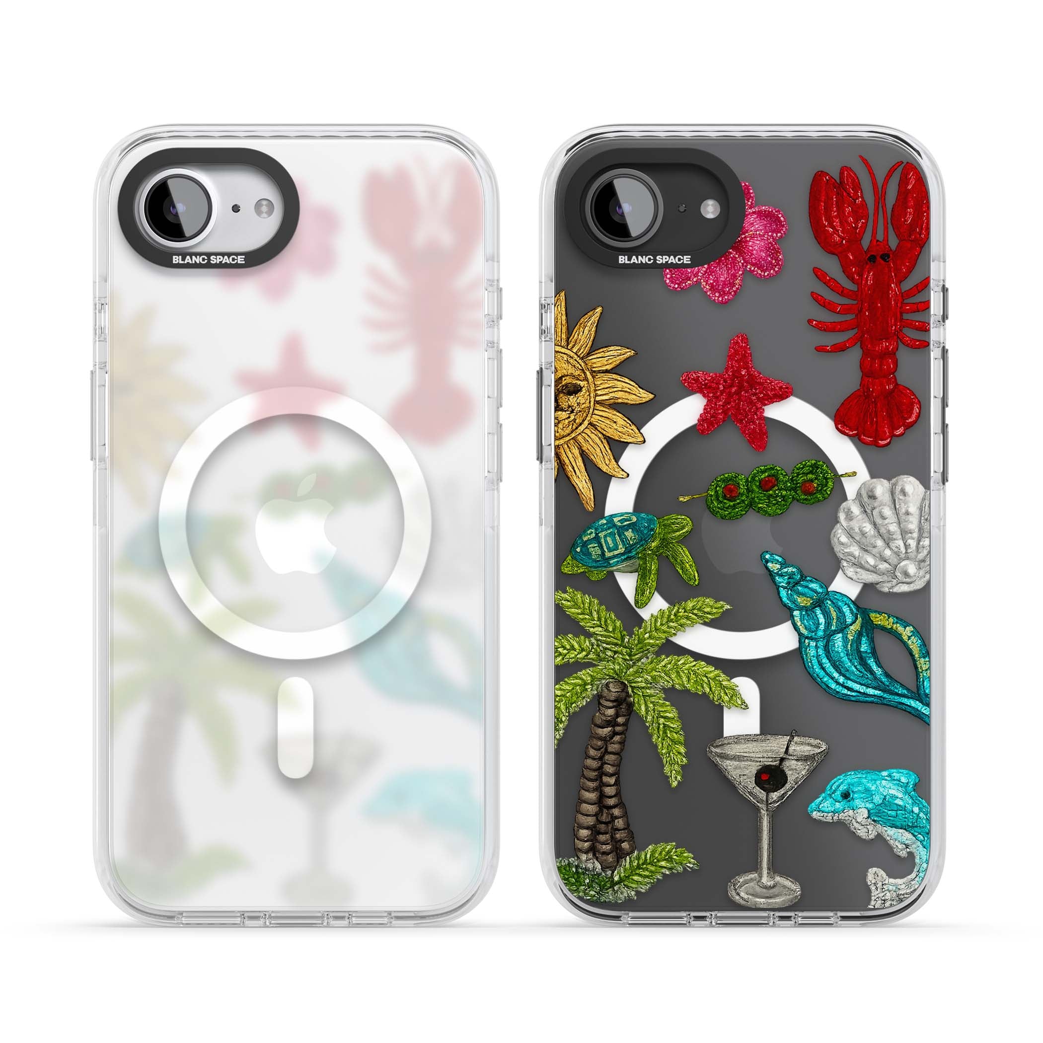 Painted Coastal Pattern coastal iPhone case | Impact Magsafe case for iPhone 16e, iPhone 17e