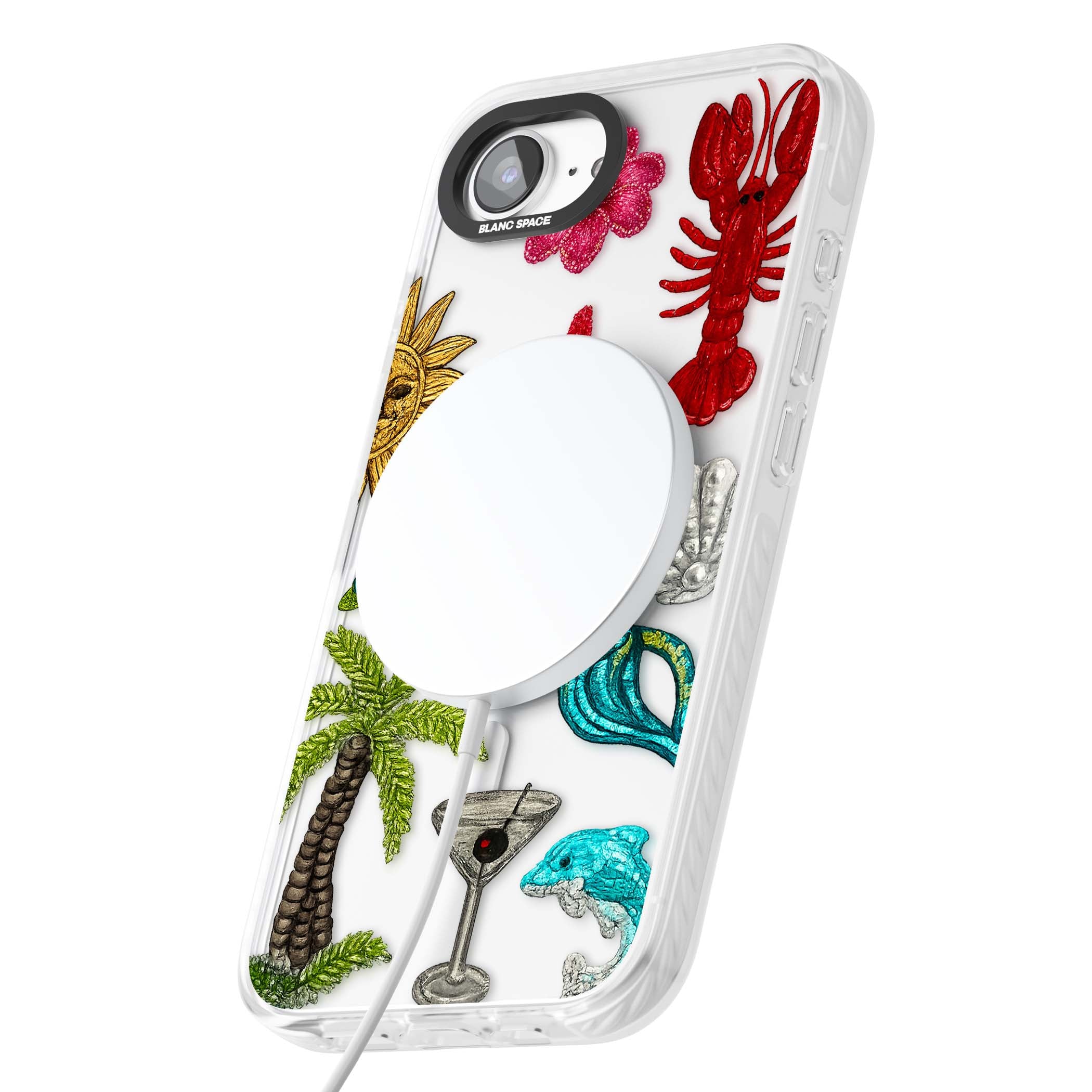 Painted Coastal Pattern coastal iPhone case | Impact Magsafe case for iPhone 16e, iPhone 17e