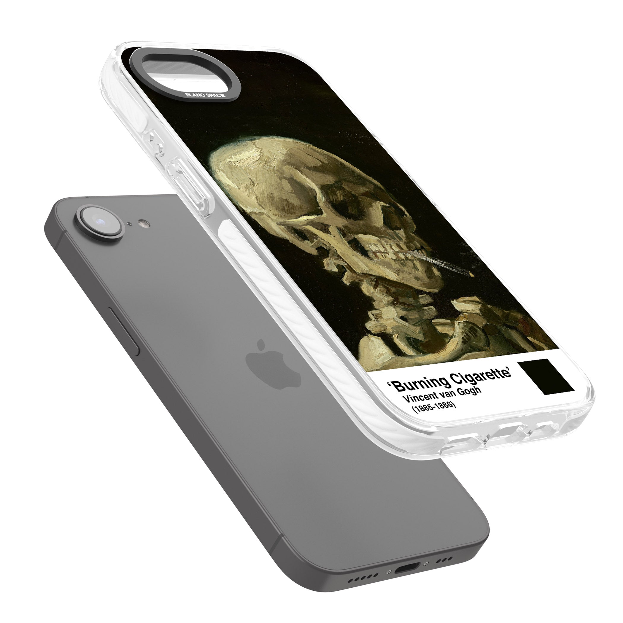 Skull Of A Skeleton With Burning Cigarette