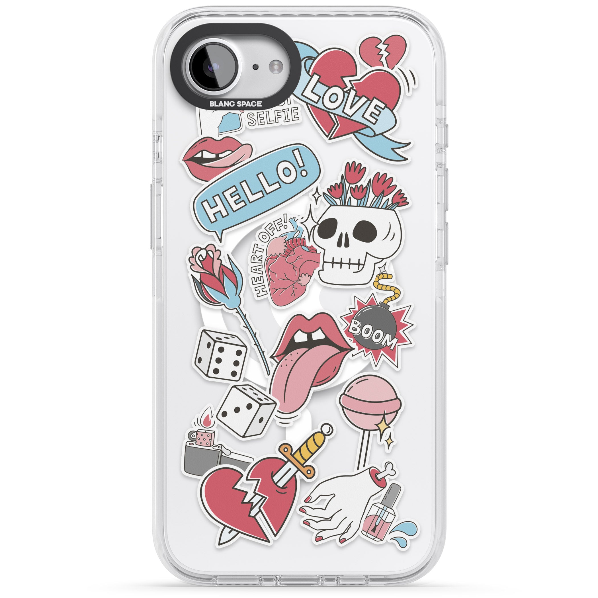 Skull & Flowers Stickers