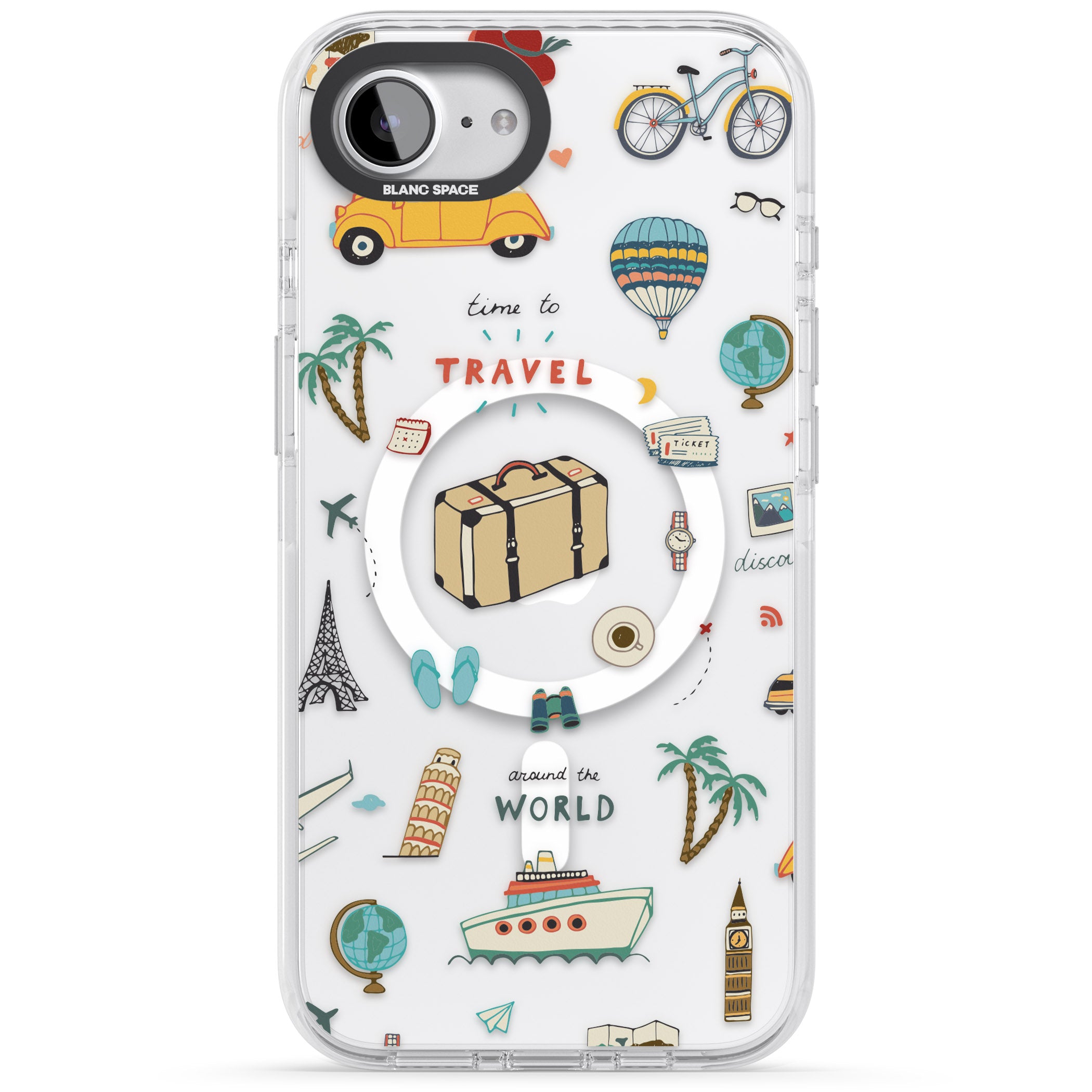 Cute Travel Pattern Transparent