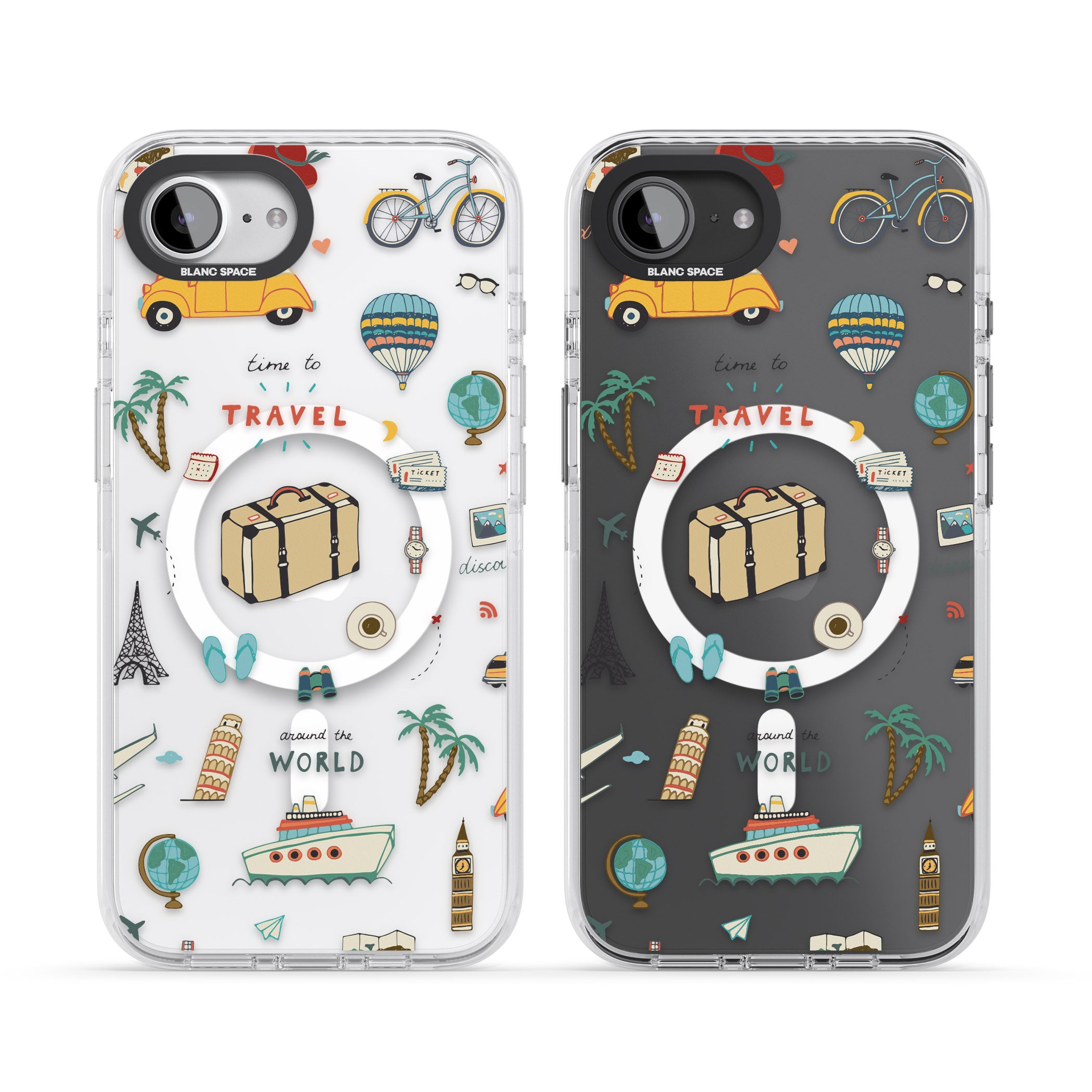 Cute Travel Pattern Transparent