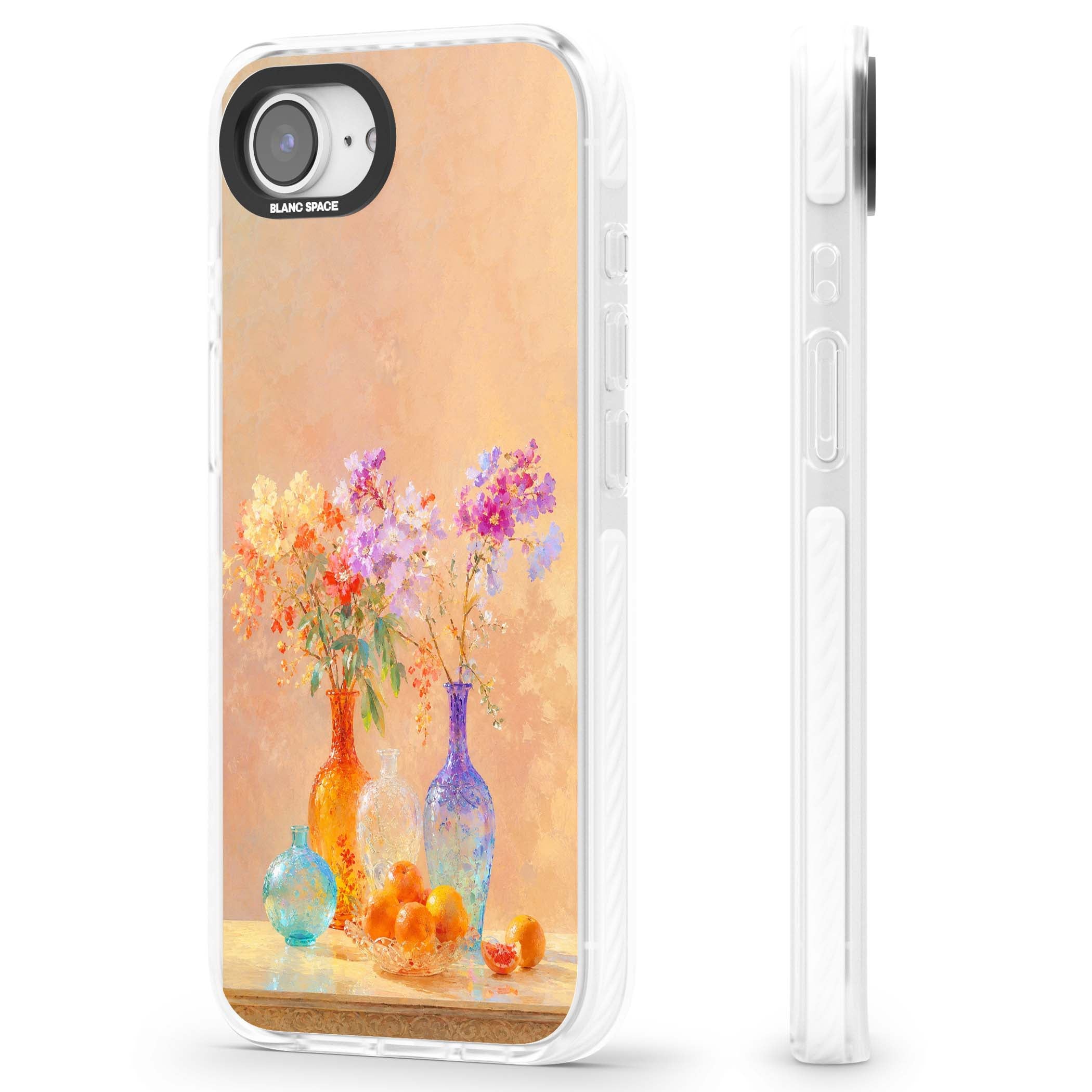 Peach Glass art iPhone case | Impact Magsafe case for iPhone 16e, iPhone 17e