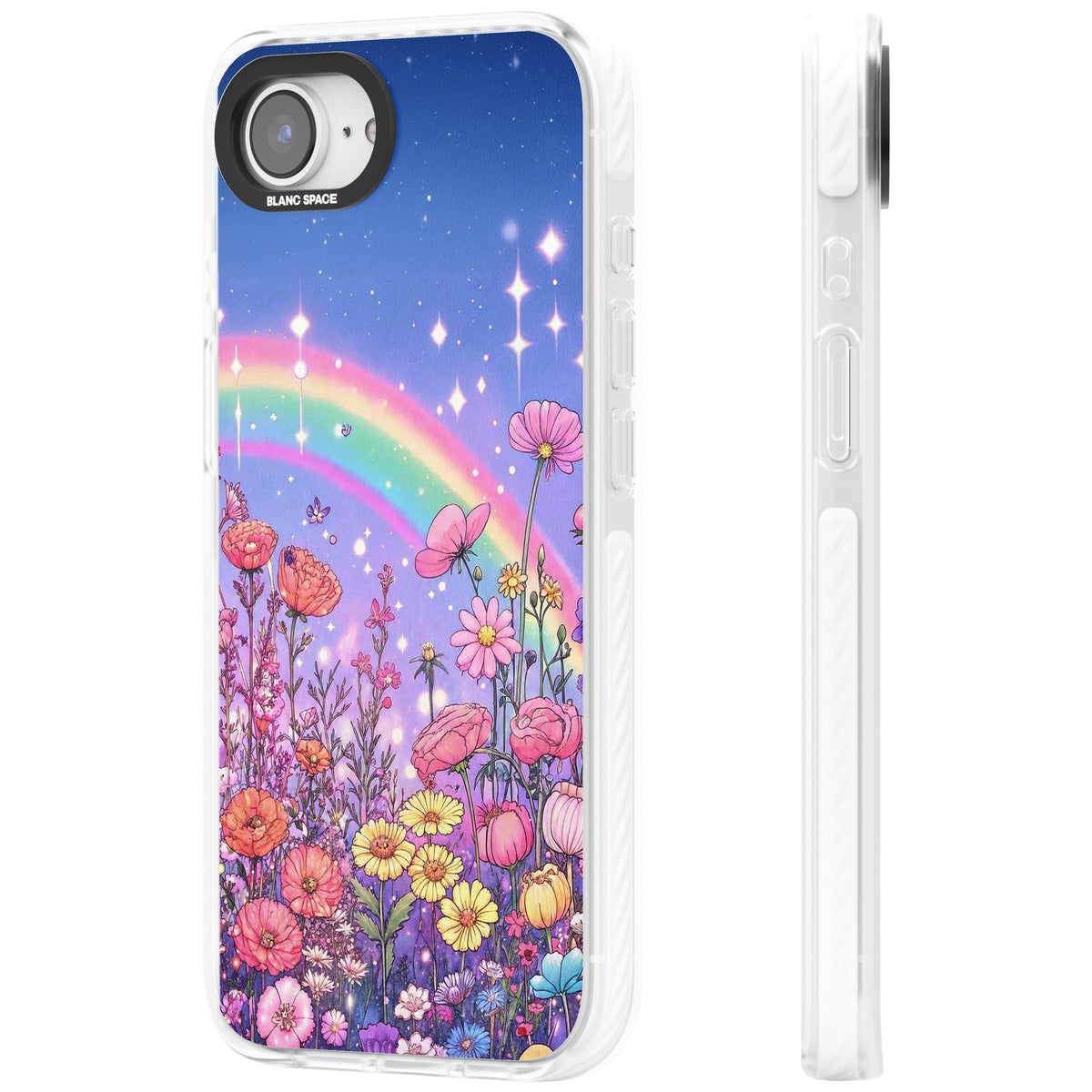 Magical Meadow iPhone 16e / iPhone 17e Impact Clear Phone Case side
