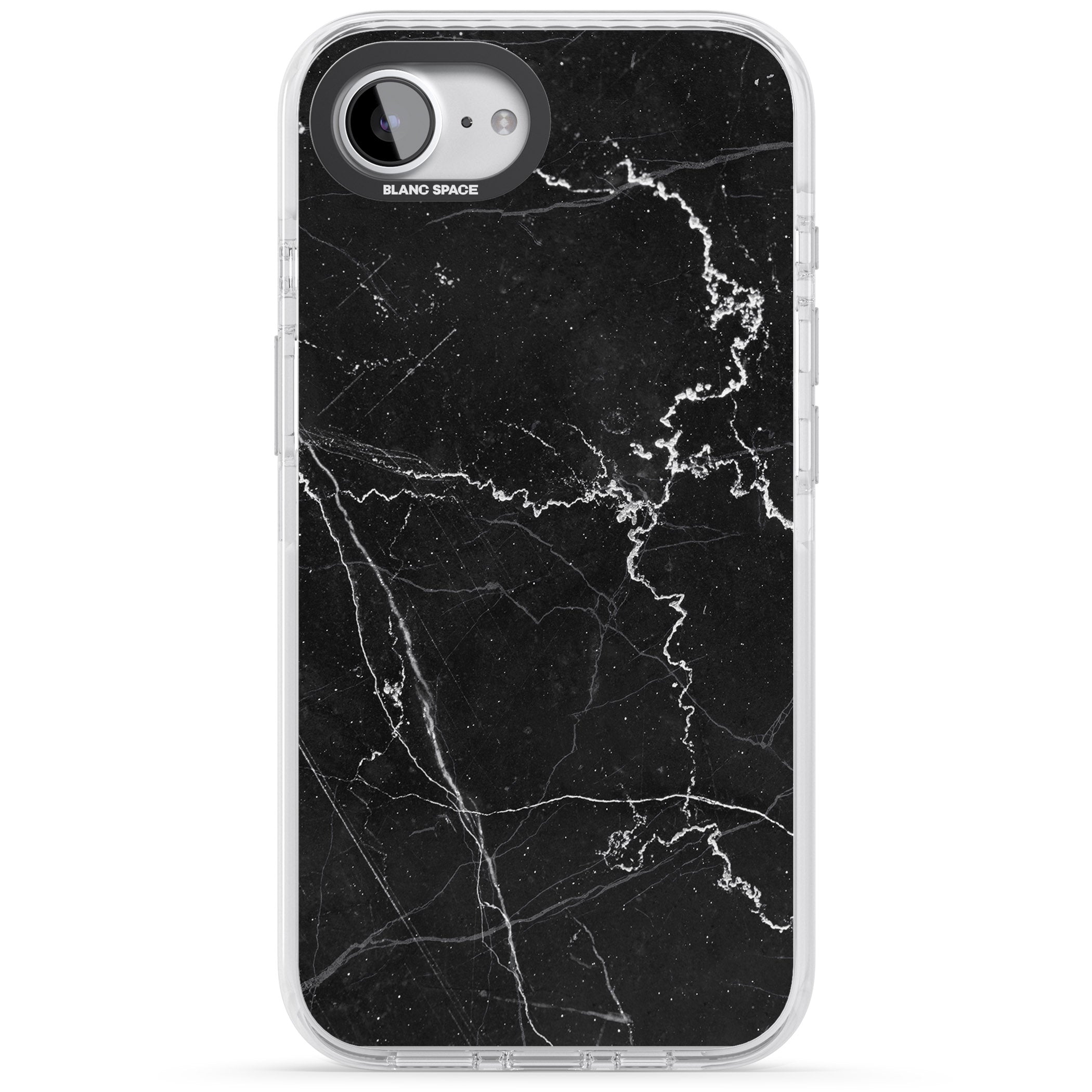 Bold Black Marble With White Texture
