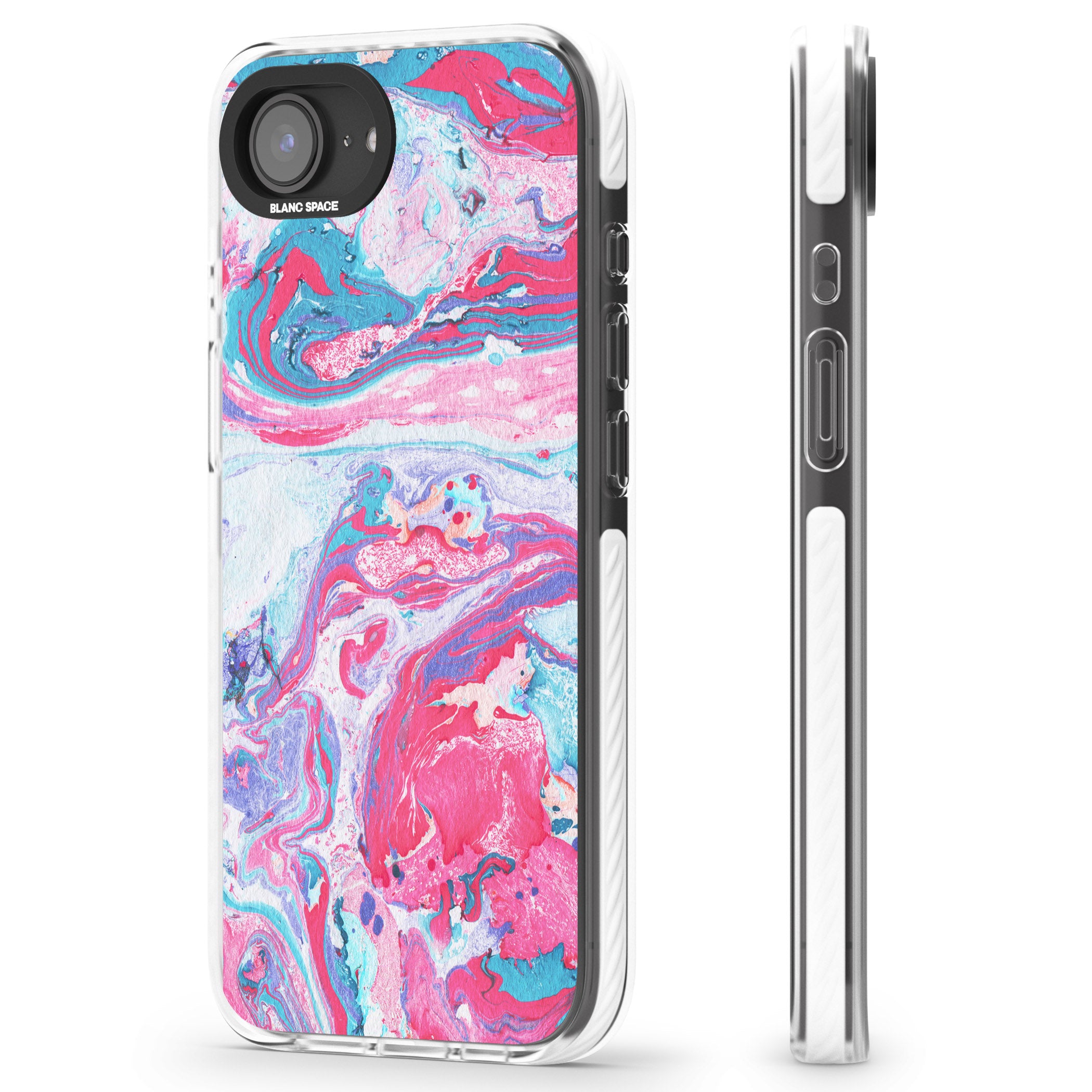 Pink, Blue & Purple Marbled Paper Pattern