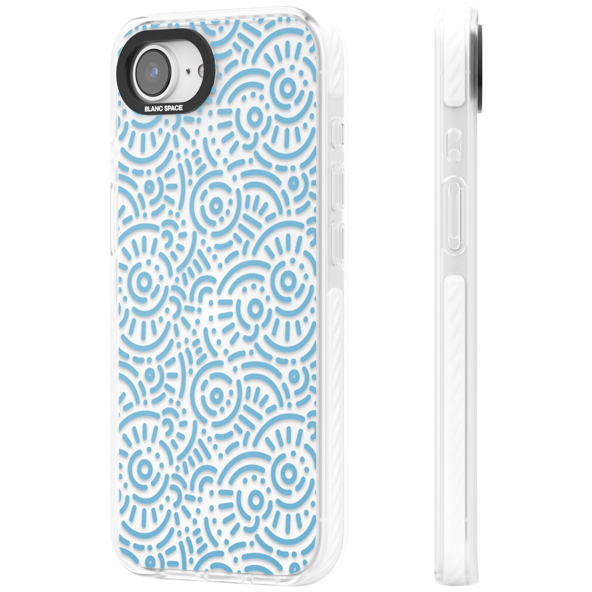 Memphis Sky iPhone 16e / iPhone 17e Impact Clear Phone Case side