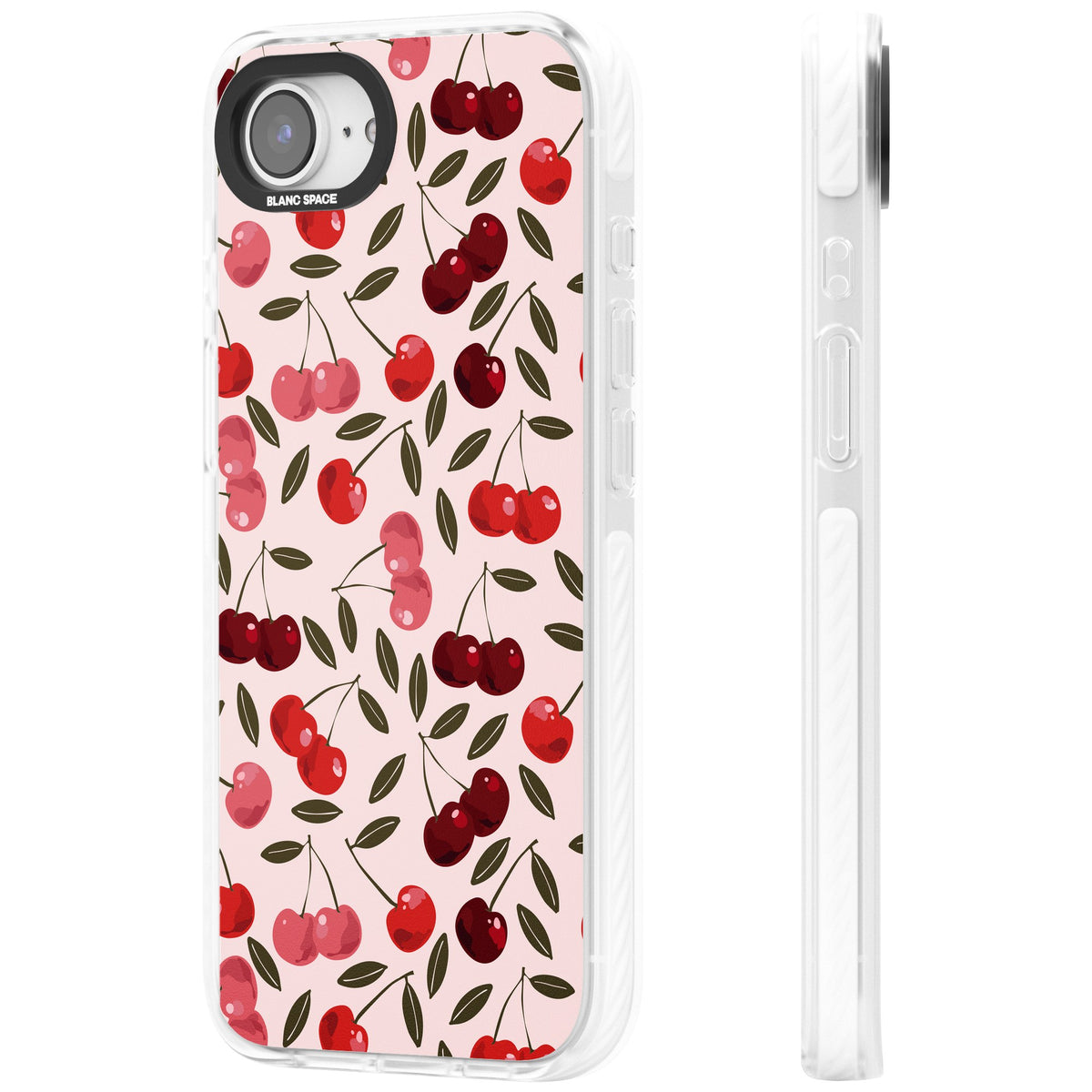 Cherry On Top (Pink) iPhone 16e / iPhone 17e Impact Clear Phone Case side