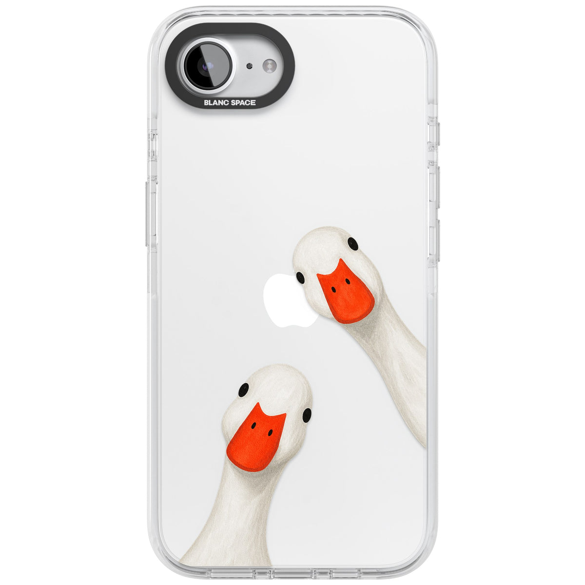 Nosy Ducks iPhone 16e / iPhone 17e Impact Clear Phone Case front