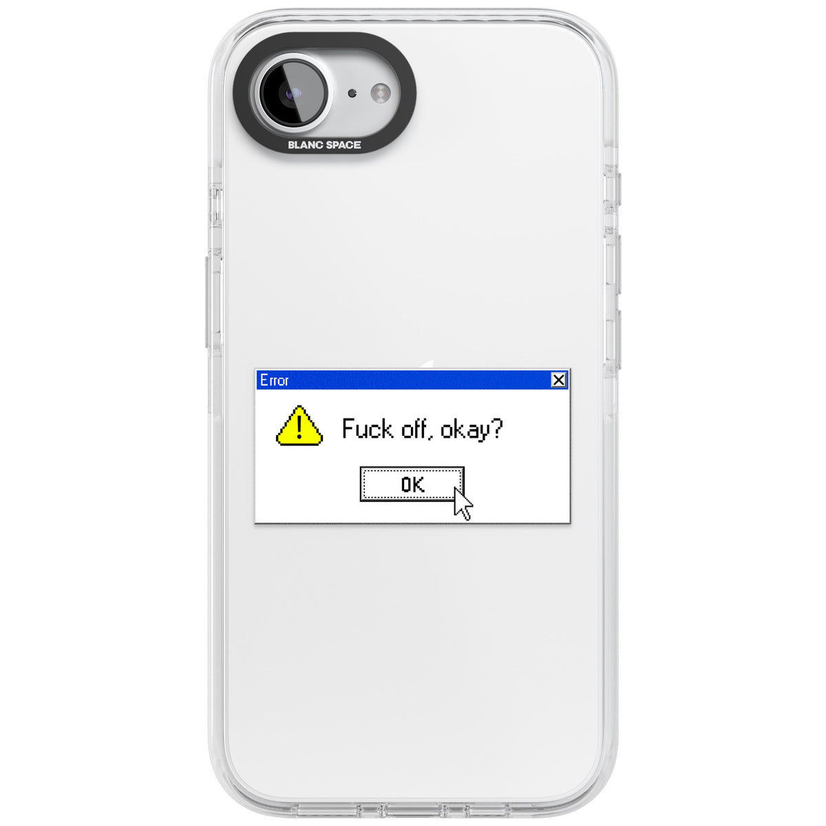 F Ck Off Okay Exe iPhone 16e / iPhone 17e Impact Clear Phone Case front