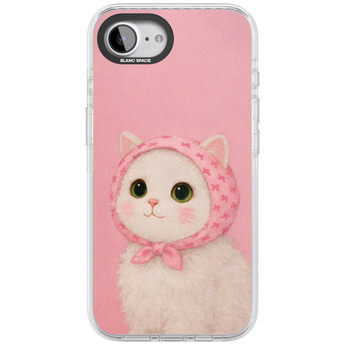 Baby Blush Kitty iPhone 16e / iPhone 17e Impact Clear Phone Case front