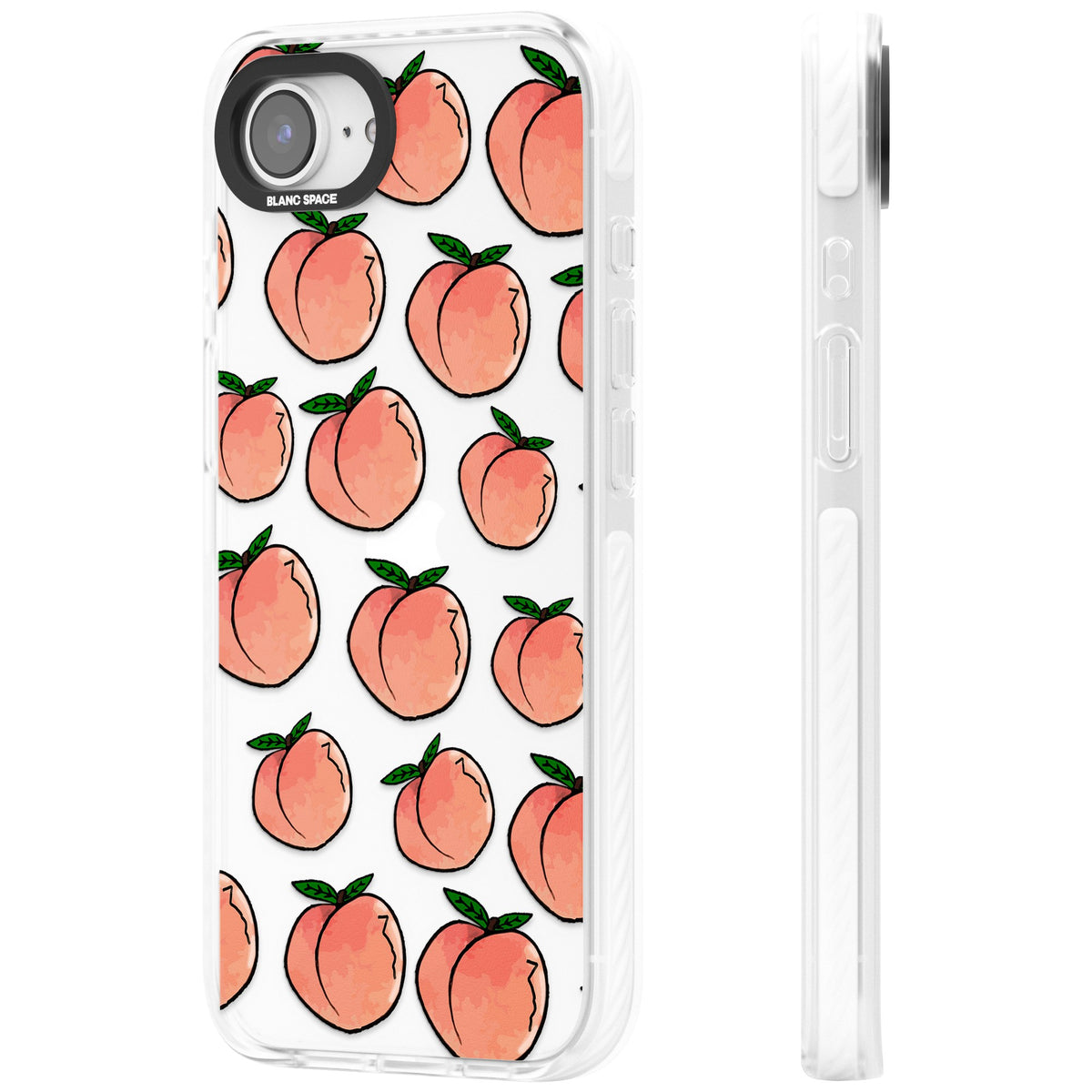 Peachy Picnic iPhone 16e / iPhone 17e Impact Clear Phone Case side