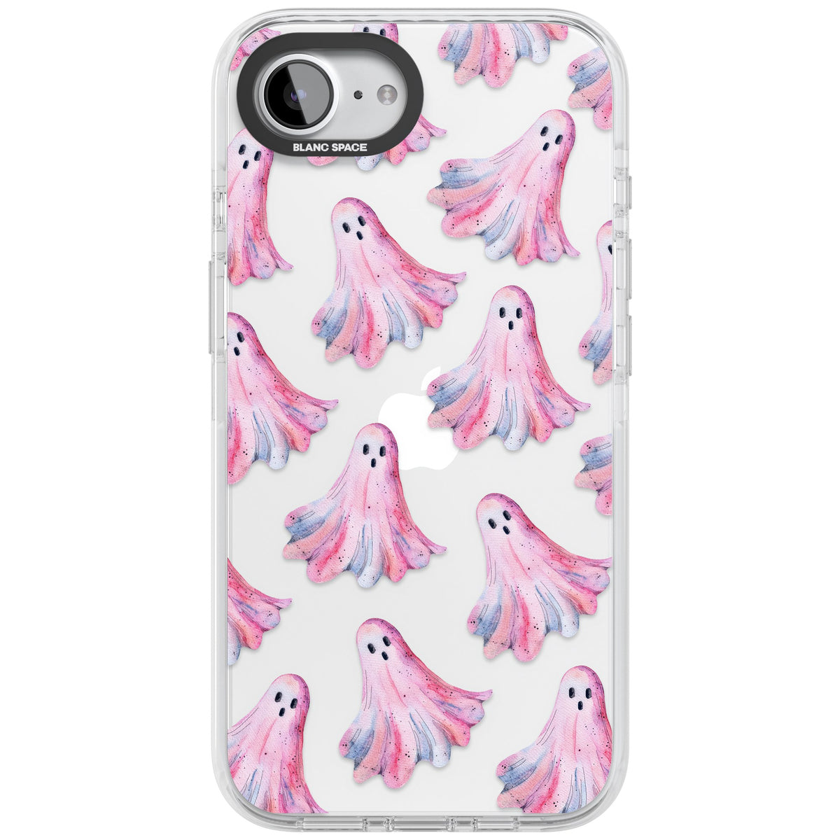 Pink Ghosts iPhone 16e / iPhone 17e Impact Clear Phone Case front