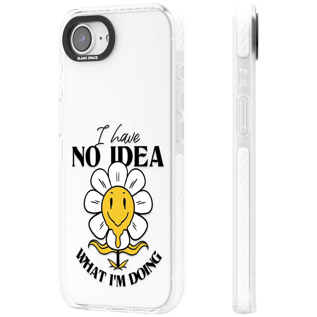 No Idea iPhone 16e / iPhone 17e Impact Clear Phone Case side
