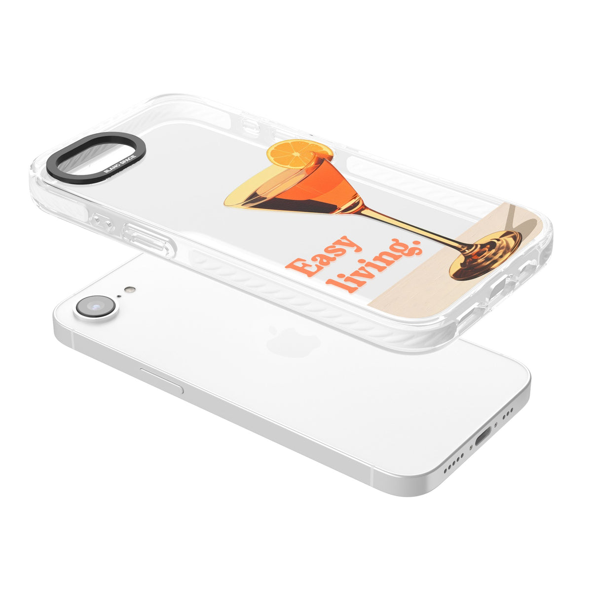 Easy Living iPhone 16e / iPhone 17e Impact Clear Phone Case angled